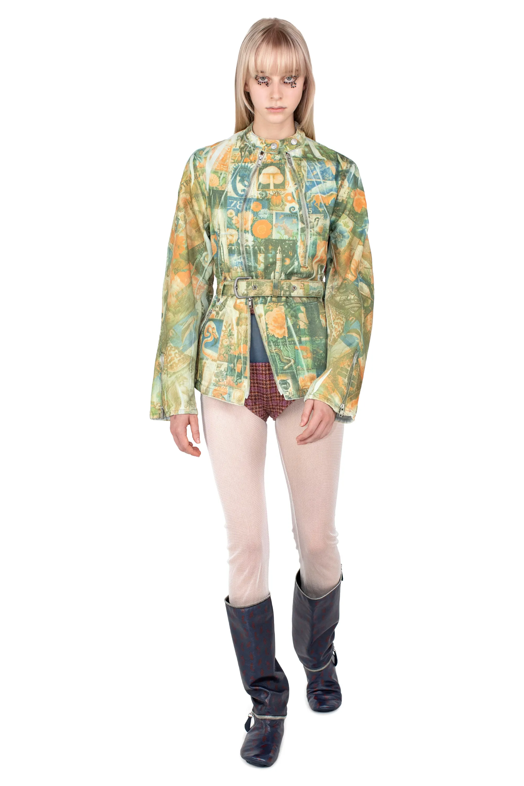 KIKO KOSTADINOV LEVI'S CARINA WAISTED JACKET - POST PRINT