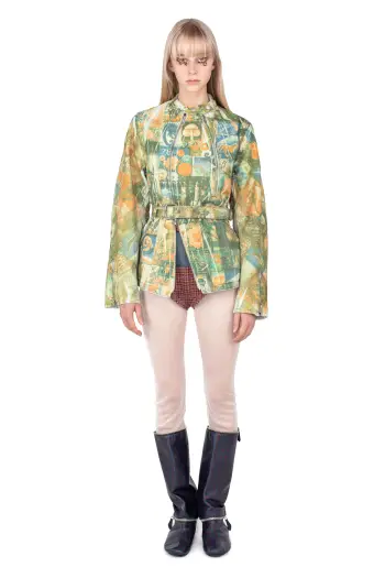 KIKO KOSTADINOV LEVI'S CARINA WAISTED JACKET - POST PRINT
