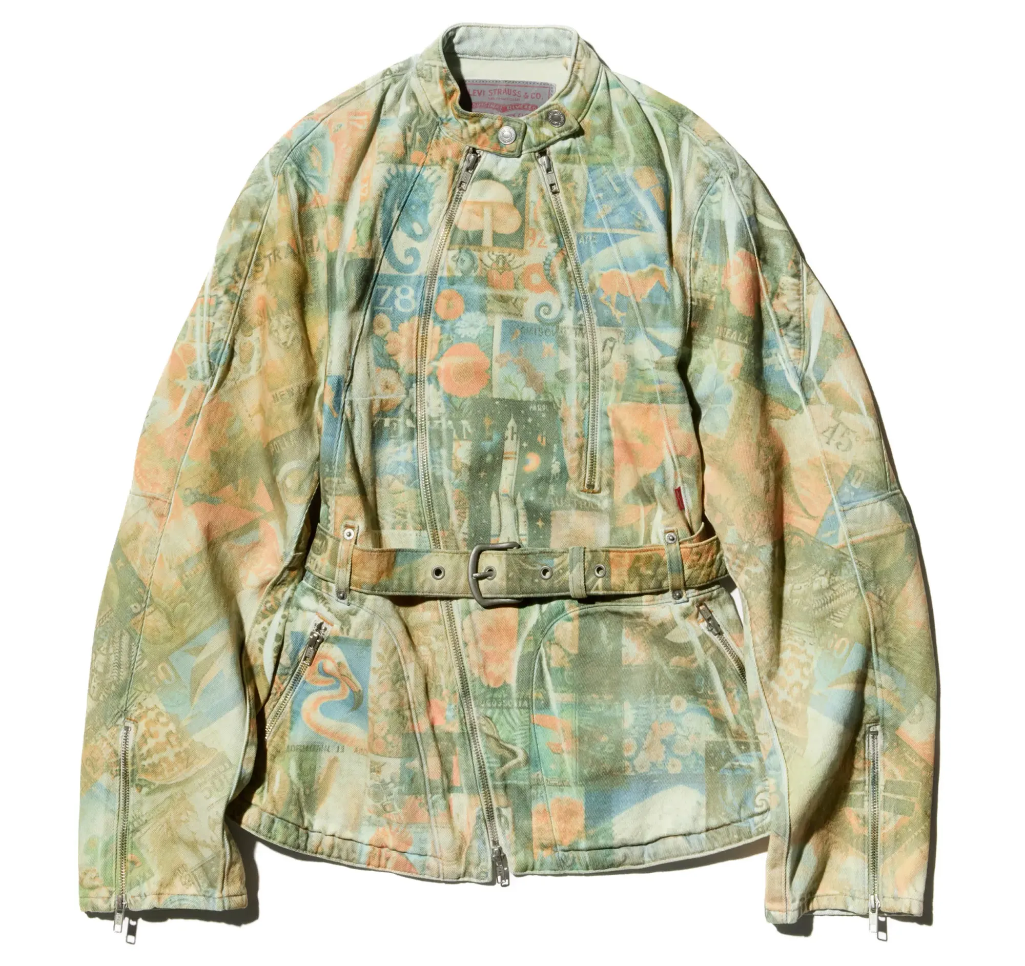 KIKO KOSTADINOV LEVI'S CARINA WAISTED JACKET - POST PRINT