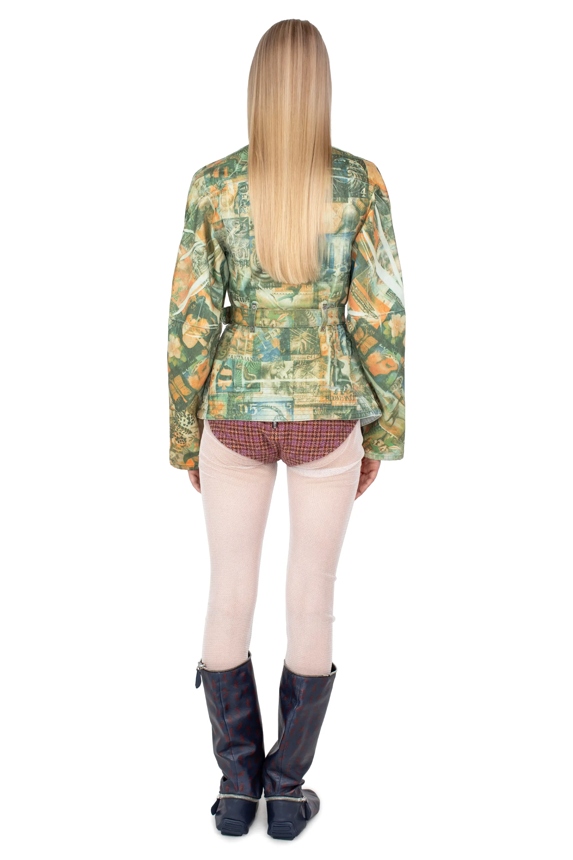KIKO KOSTADINOV LEVI'S CARINA WAISTED JACKET - POST PRINT