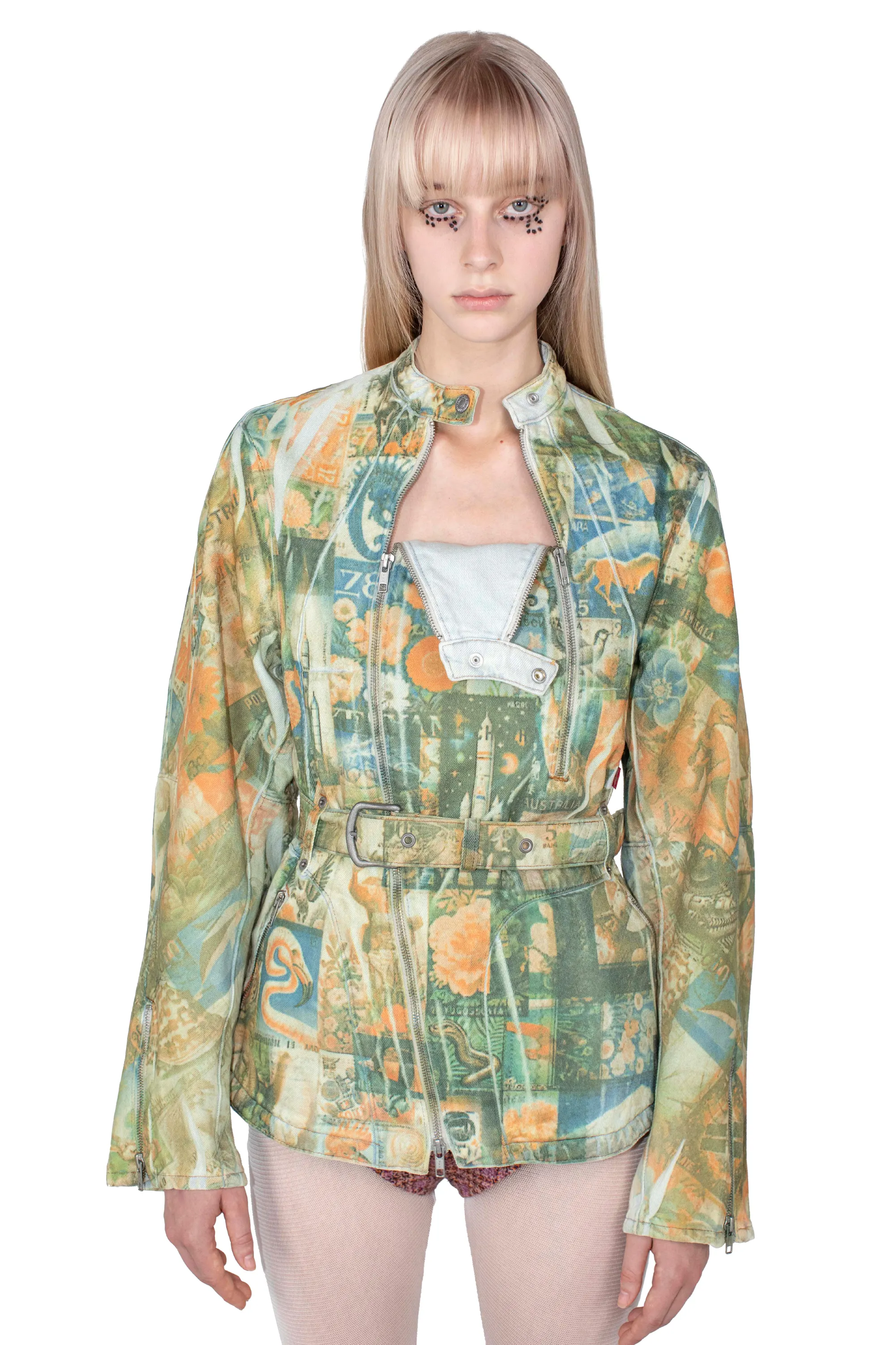 KIKO KOSTADINOV LEVI'S CARINA WAISTED JACKET - POST PRINT