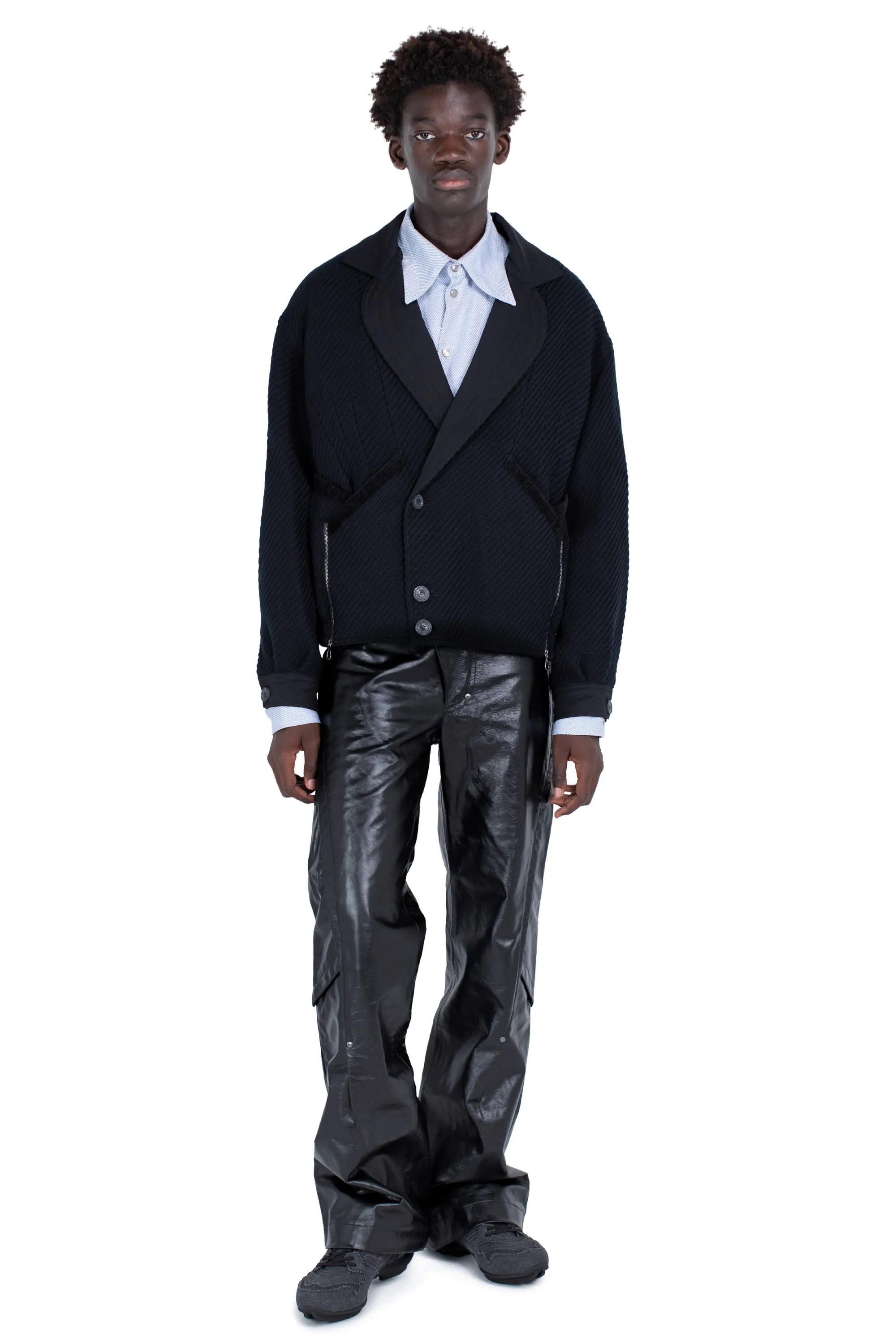 KIKO KOSTADINOV LIPELLA BOMBER JACKET - MATT BLACK/NIGHT BLACK