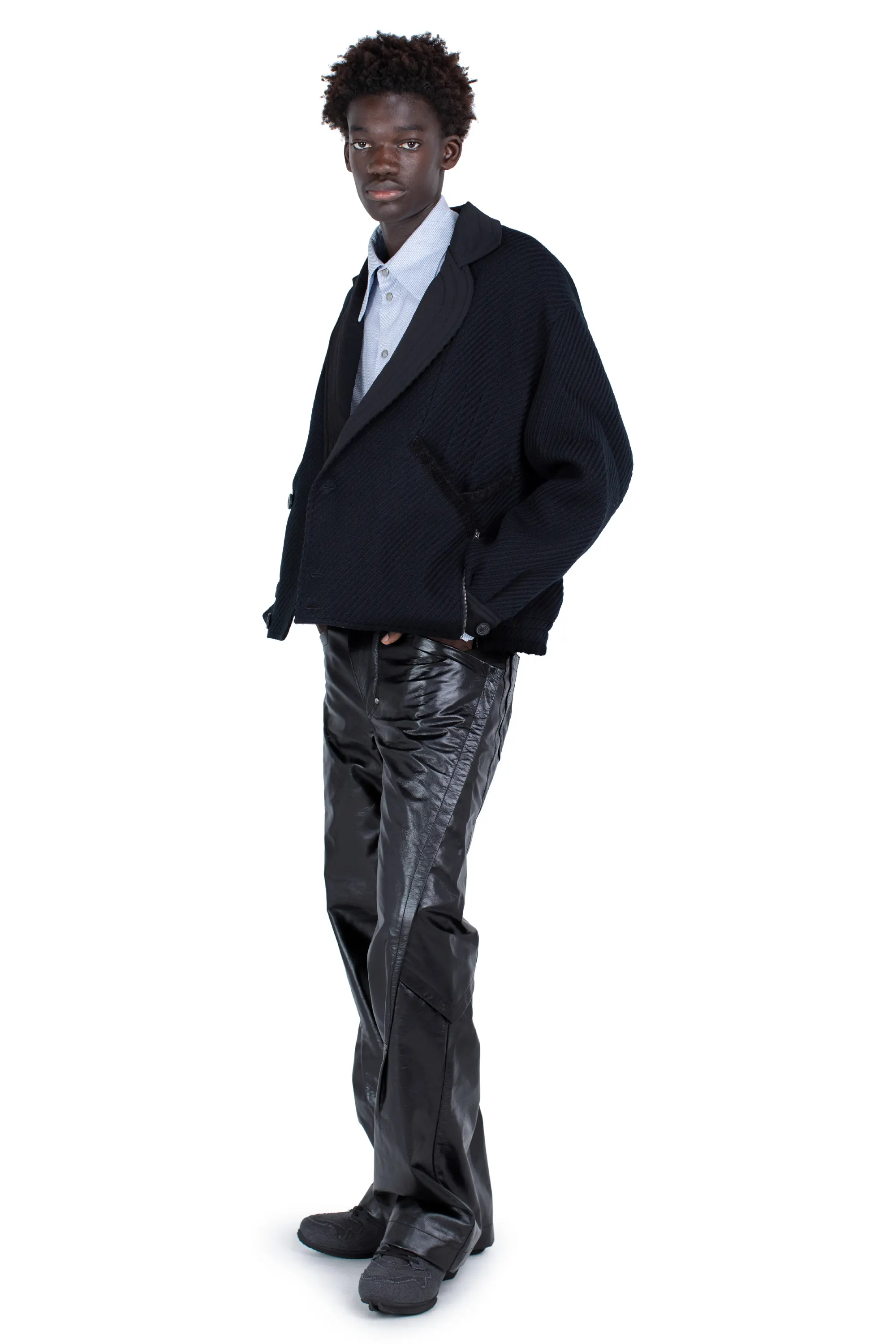 KIKO KOSTADINOV LIPELLA BOMBER JACKET - MATT BLACK/NIGHT BLACK