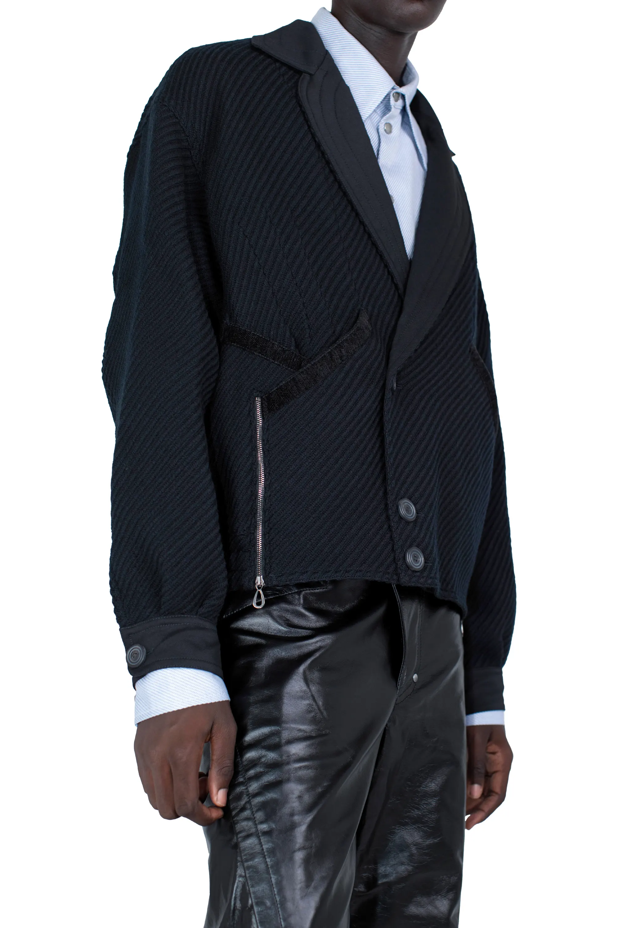 KIKO KOSTADINOV LIPELLA BOMBER JACKET - MATT BLACK/NIGHT BLACK