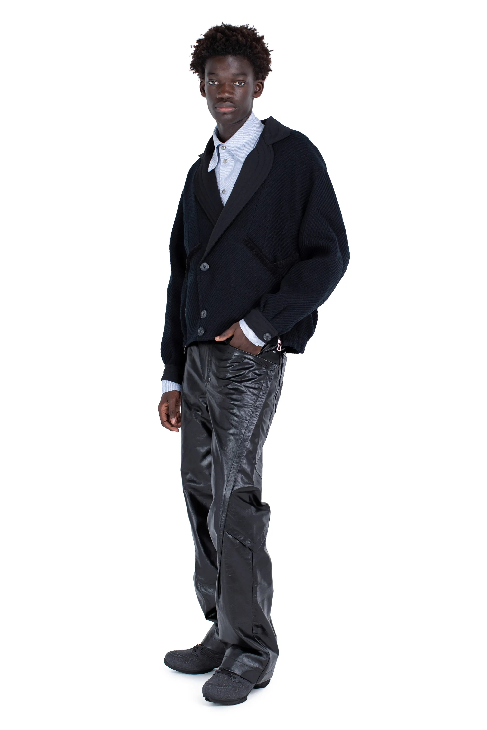 KIKO KOSTADINOV LIPELLA BOMBER JACKET - MATT BLACK/NIGHT BLACK