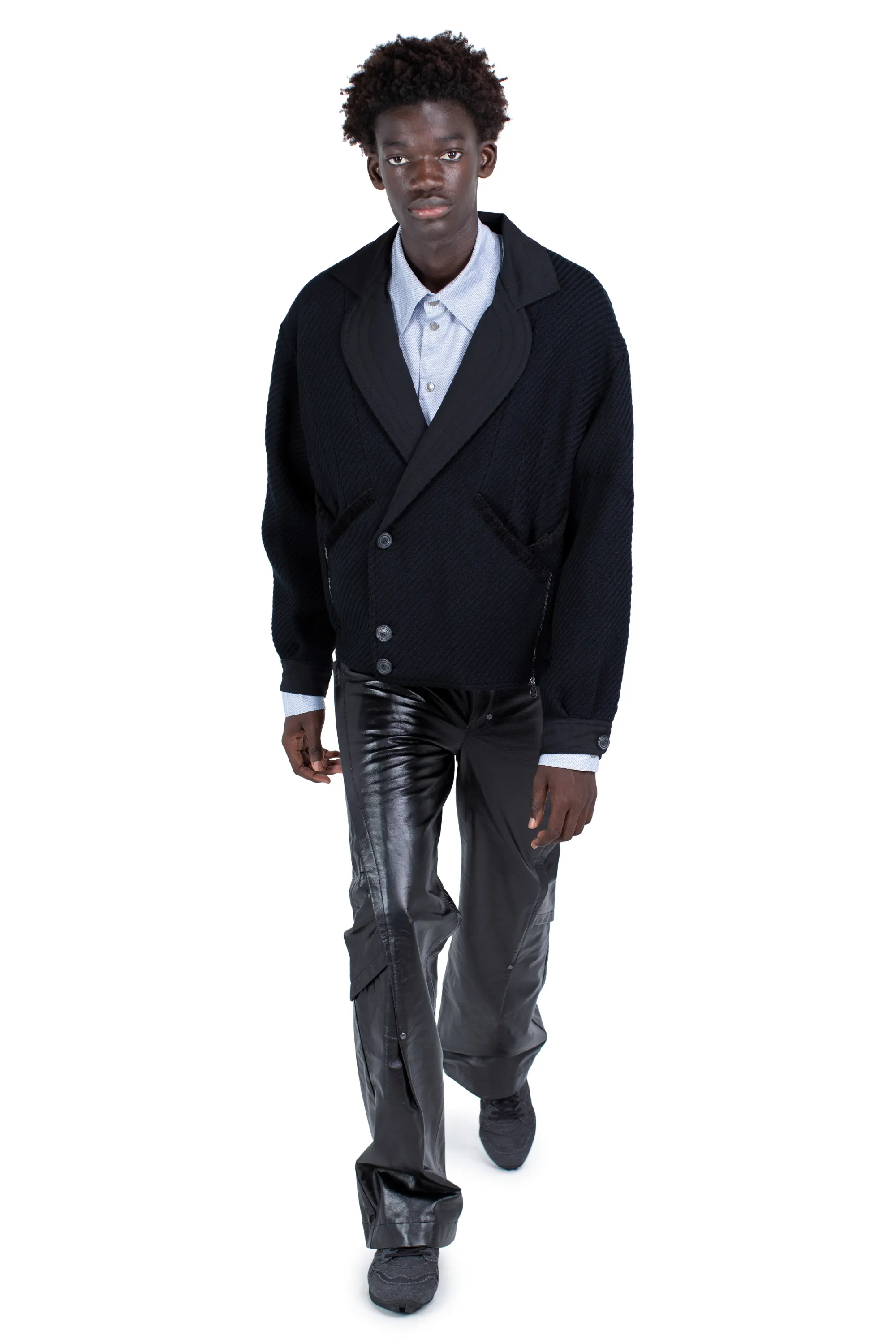 KIKO KOSTADINOV LIPELLA BOMBER JACKET - MATT BLACK/NIGHT BLACK