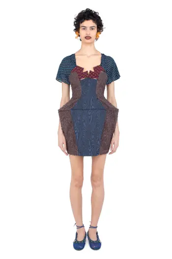 KIKO KOSTADINOV MEDALLION DRESS - DAKOTA BLUE
