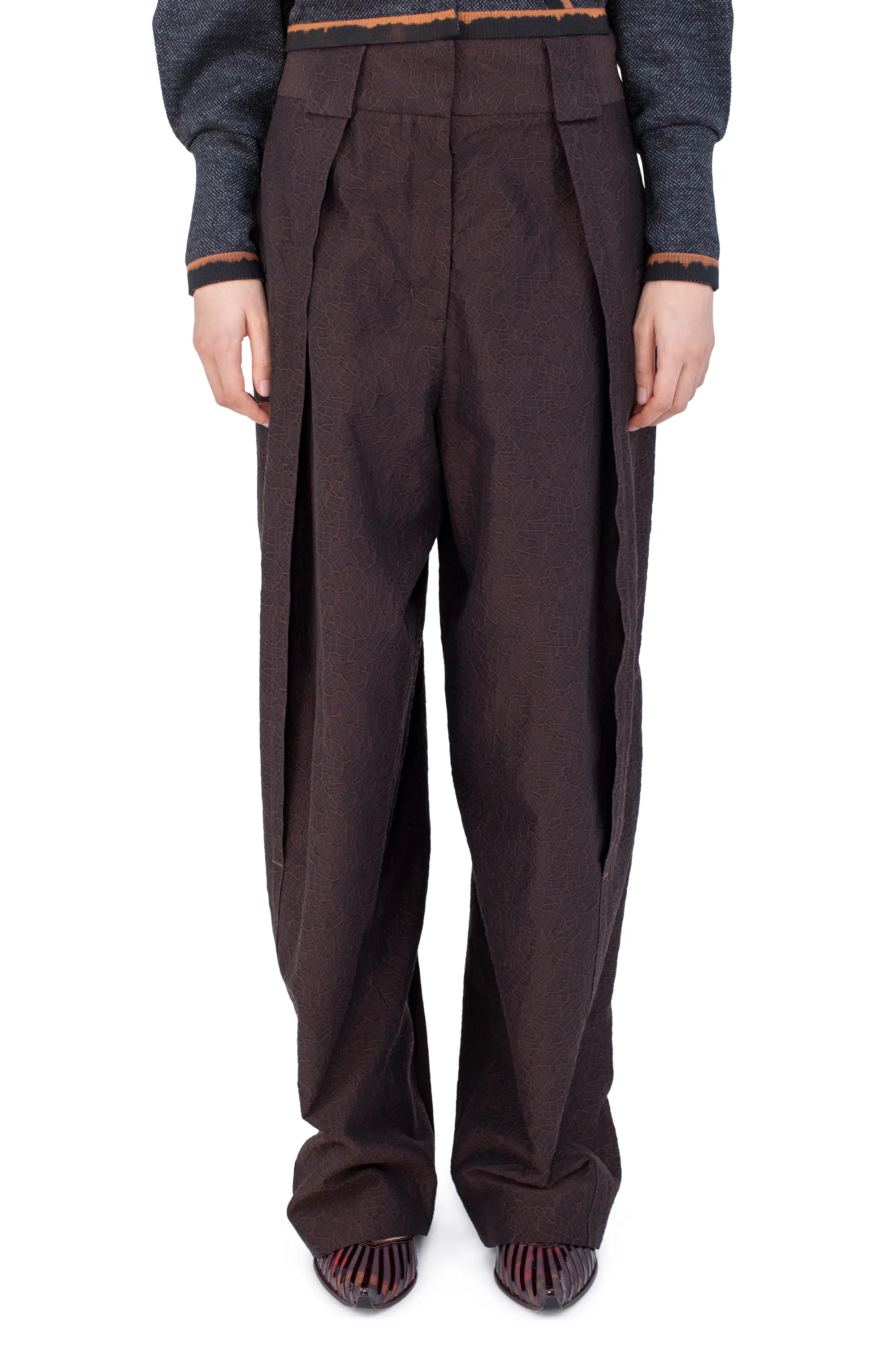 KIKO KOSTADINOV MIMI TROUSER - DARK ELM