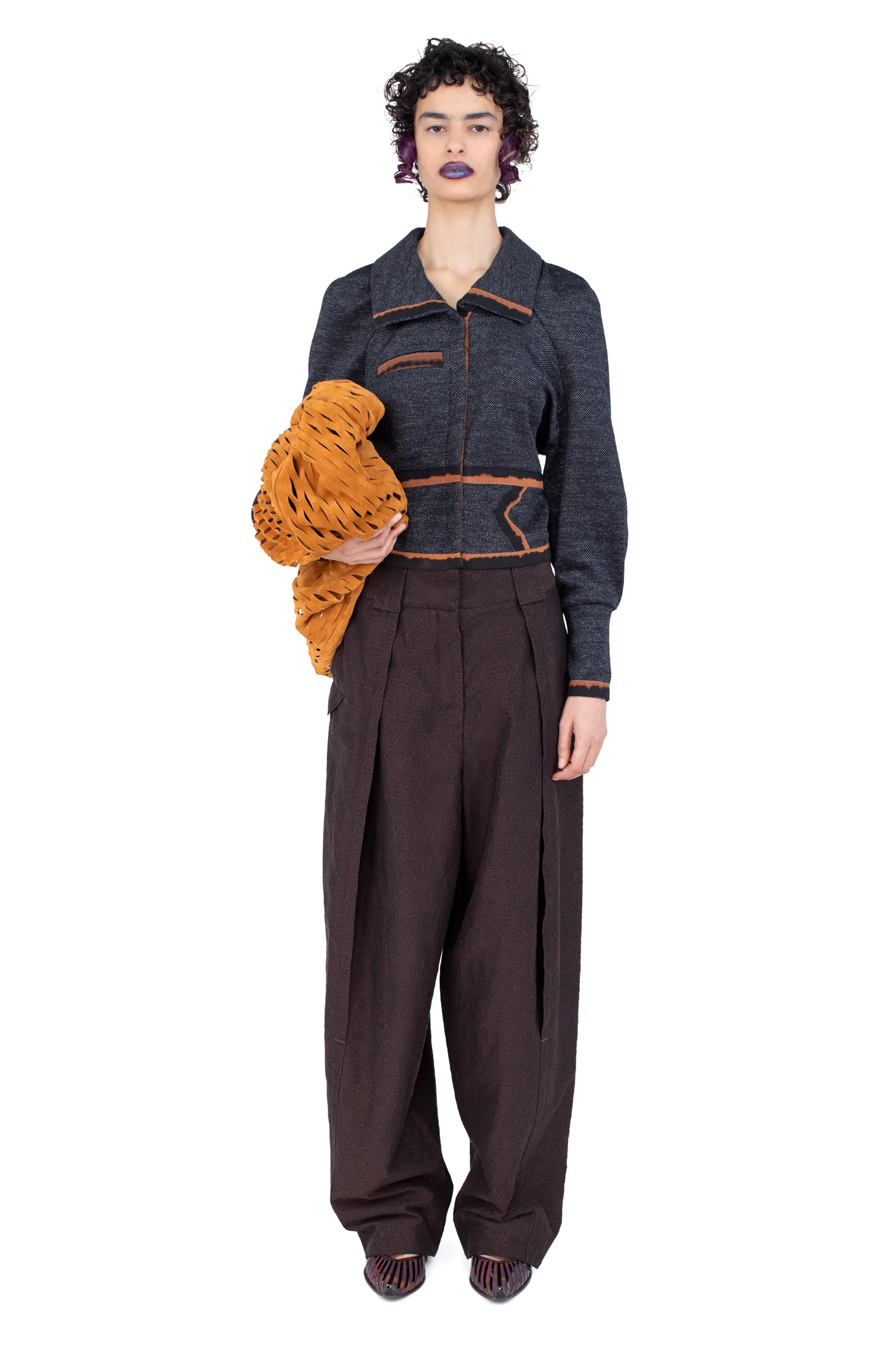 KIKO KOSTADINOV MIMI TROUSER - DARK ELM
