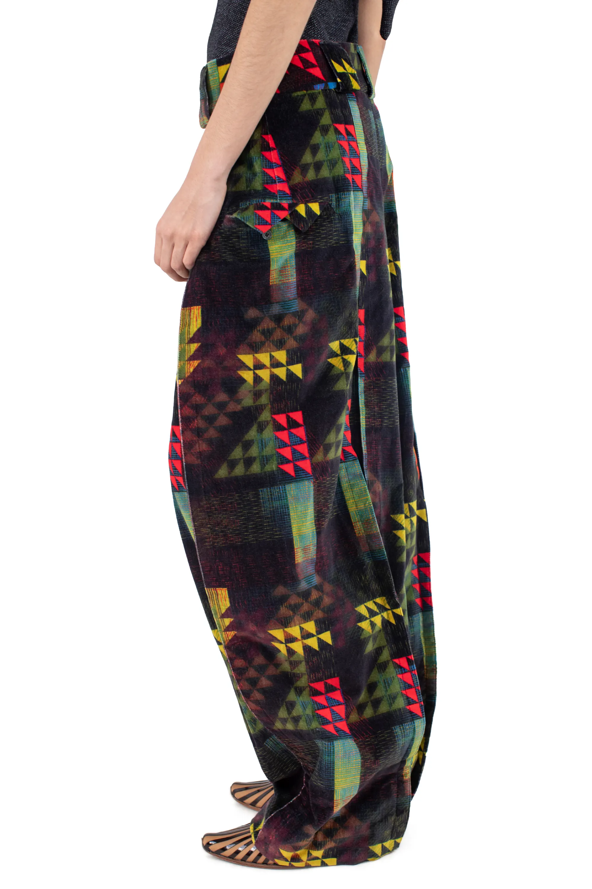 KIKO KOSTADINOV MIMI TROUSER - MULTI ABSTRACT CHECK