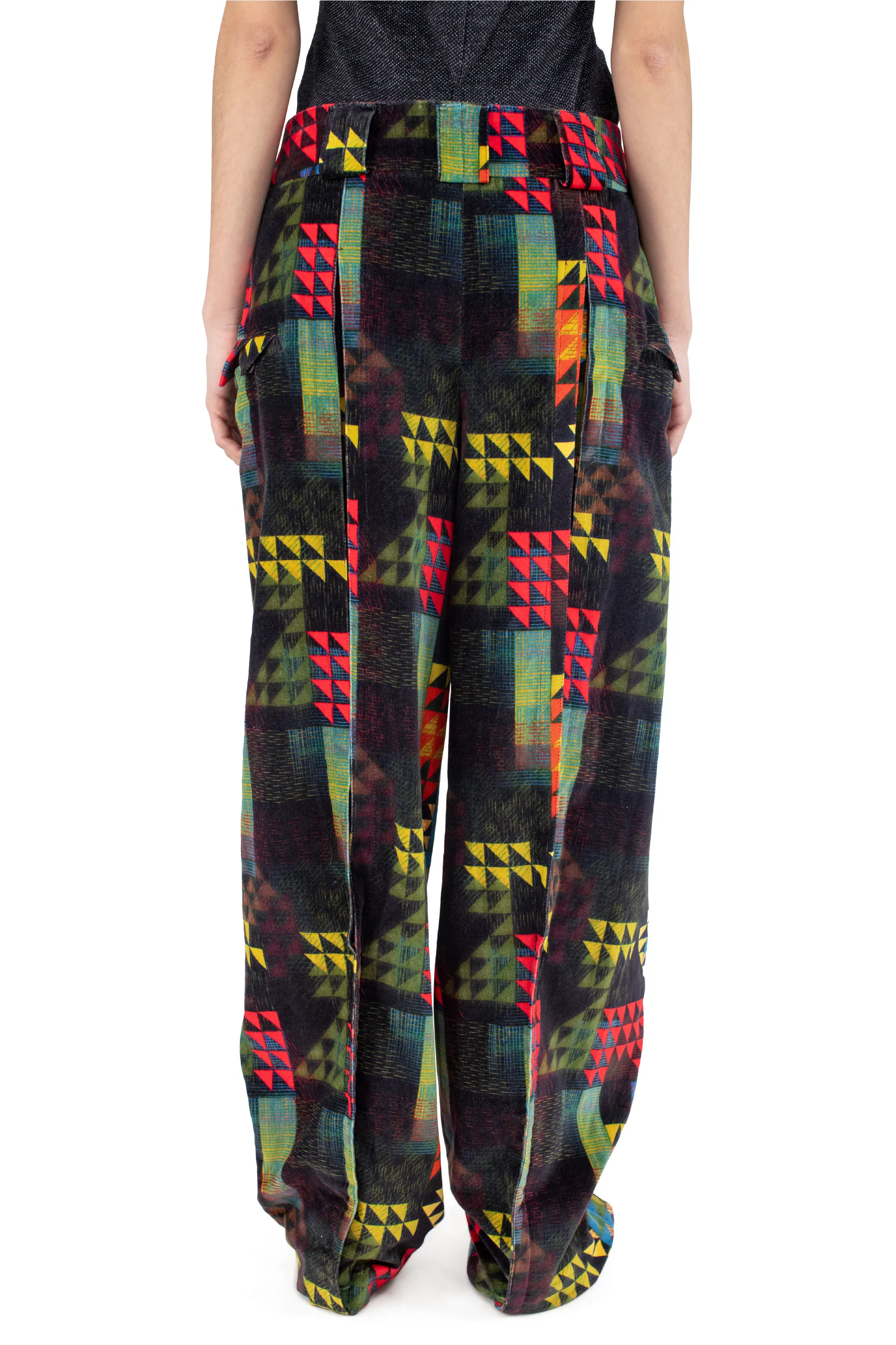KIKO KOSTADINOV MIMI TROUSER - MULTI ABSTRACT CHECK