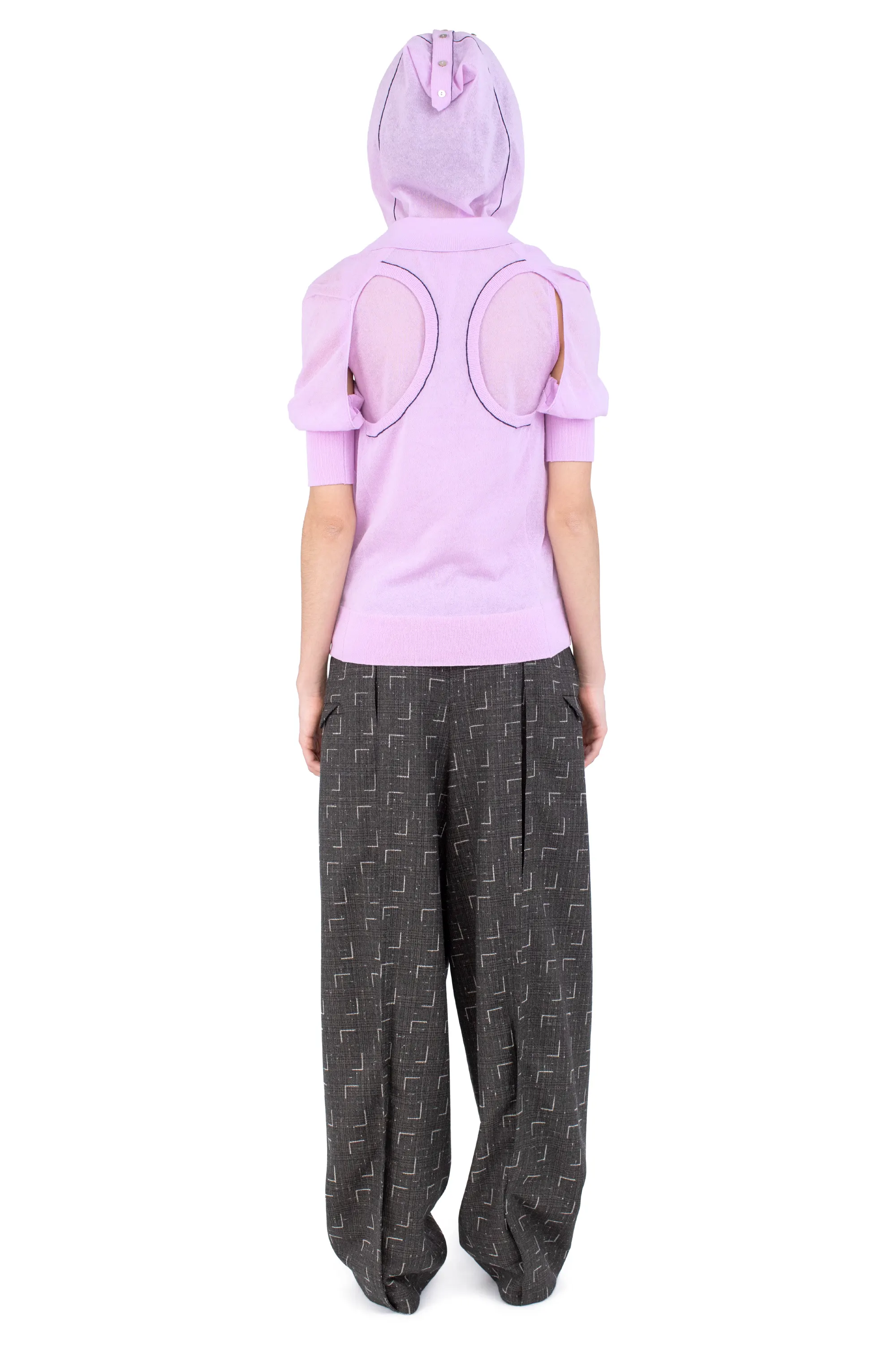 KIKO KOSTADINOV MIMI TROUSER - OFF BLACK & CHALK