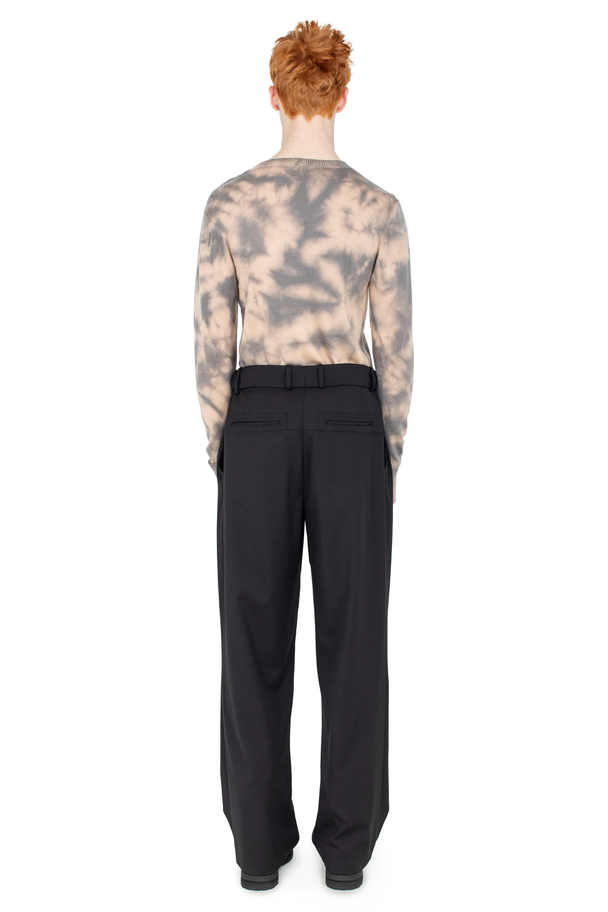 KIKO KOSTADINOV MINNA GATHERED TROUSER - CROW BLACK