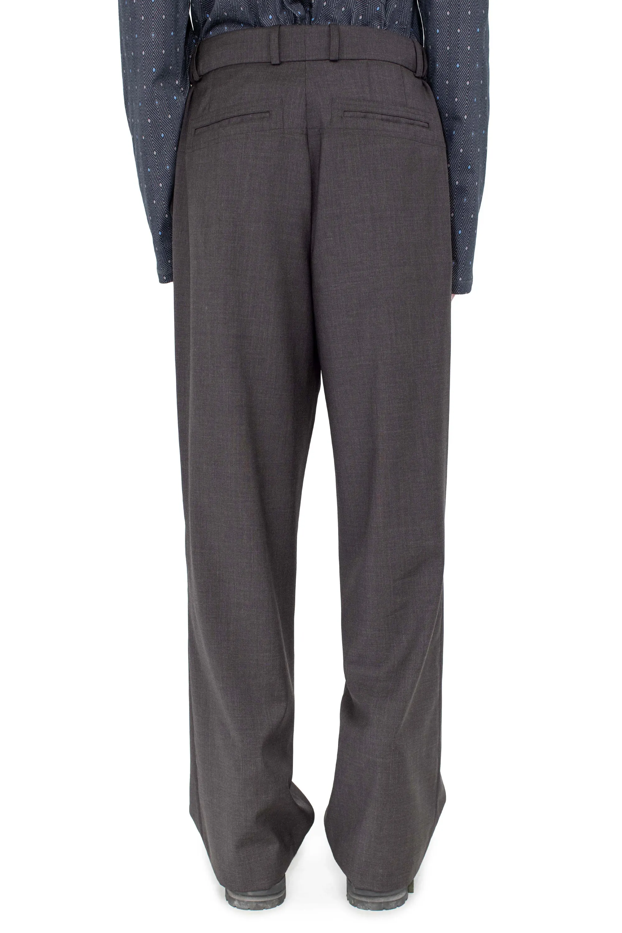 KIKO KOSTADINOV MINNA GATHERED TROUSER - UMBER BROWN