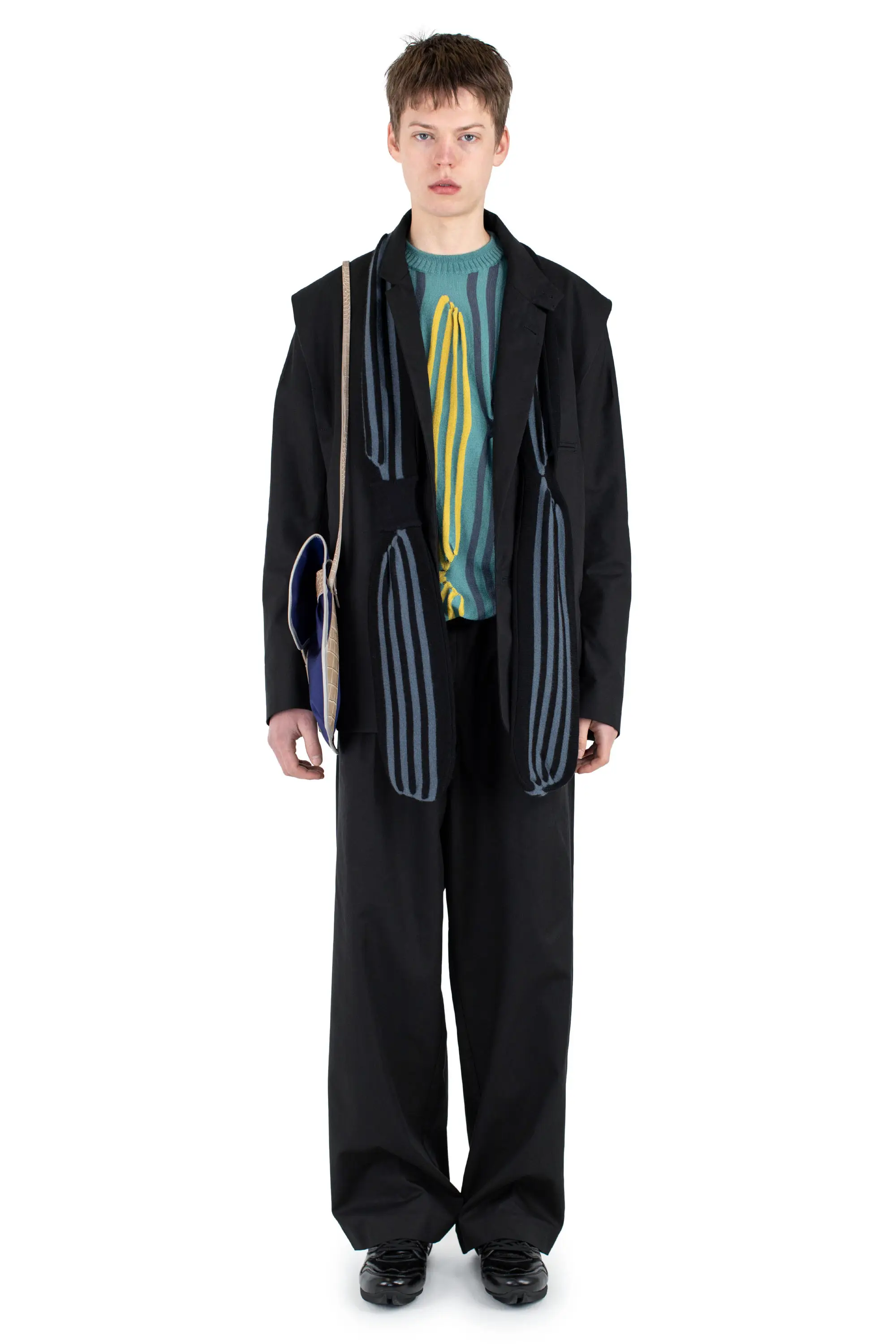 KIKO KOSTADINOV NAVIN K-DART BLAZER - BLACK SABLE