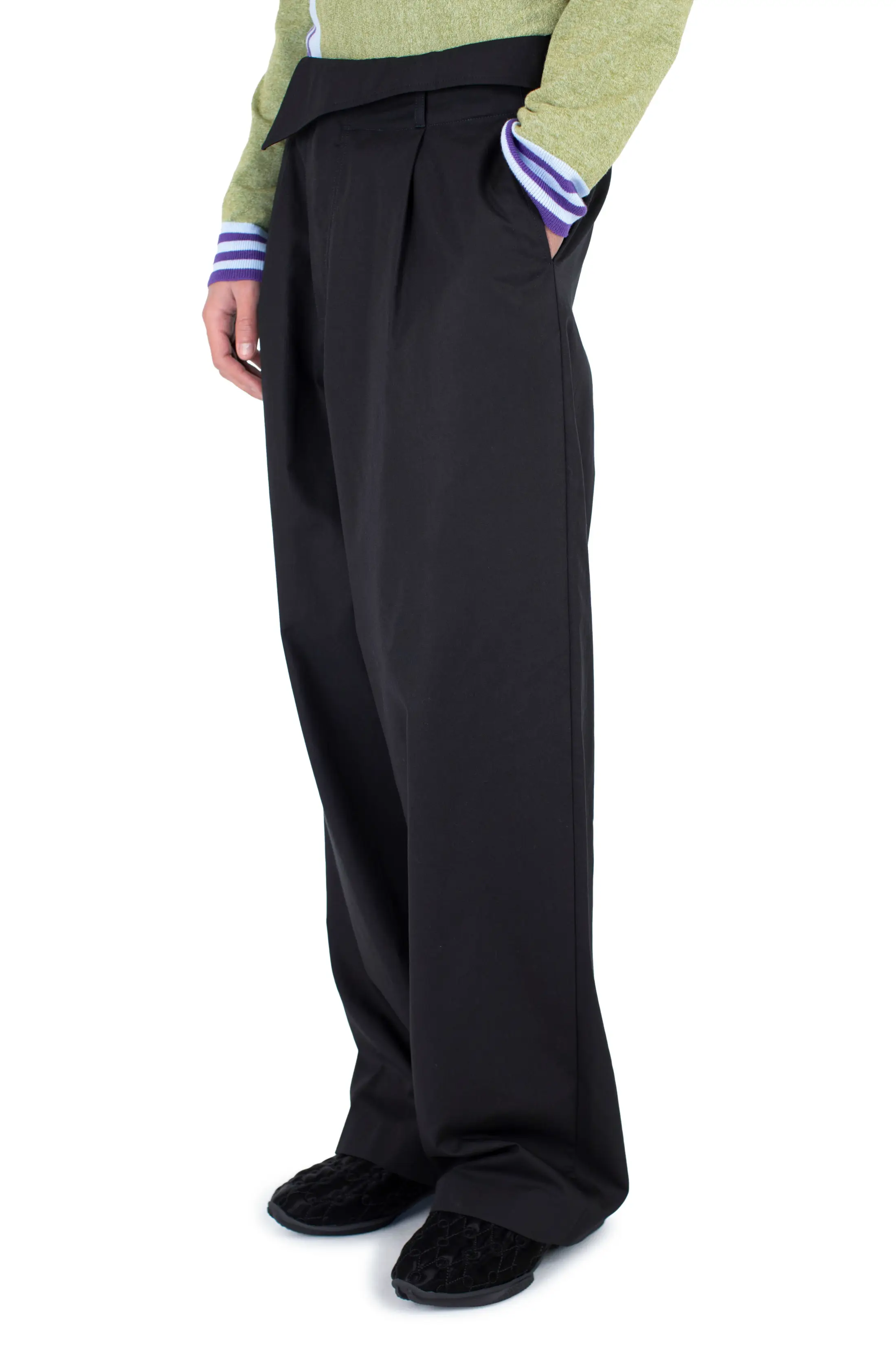 KIKO KOSTADINOV NAVIN WIDE TROUSER - BLACK SABLE