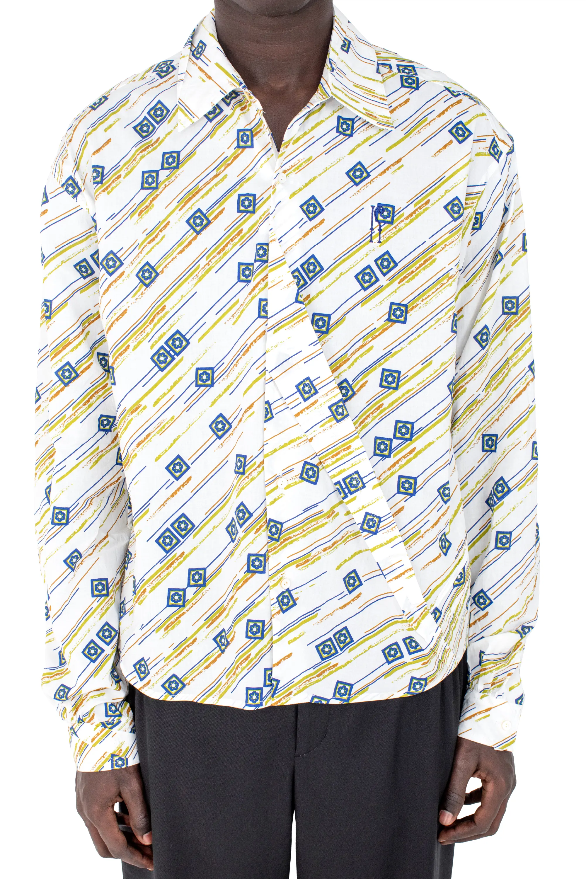 KIKO KOSTADINOV OHNE K-DART SHIRT - FLORAL BRUSH