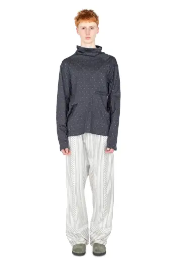 KIKO KOSTADINOV OHNE LONG SLEEVE MOCK NECK - BLACK & SAPPHIRE