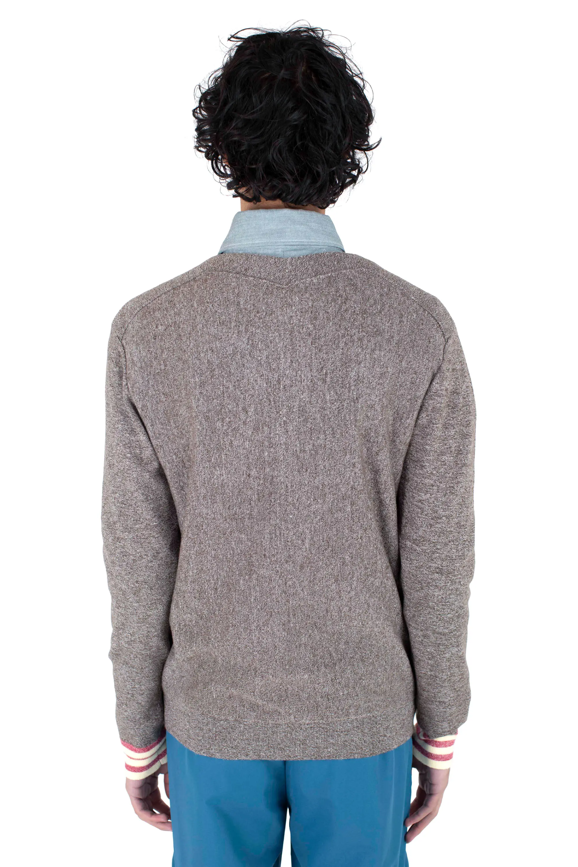 KIKO KOSTADINOV OSTRO JUMPER - BROWN MELANGE / RED / CREAM