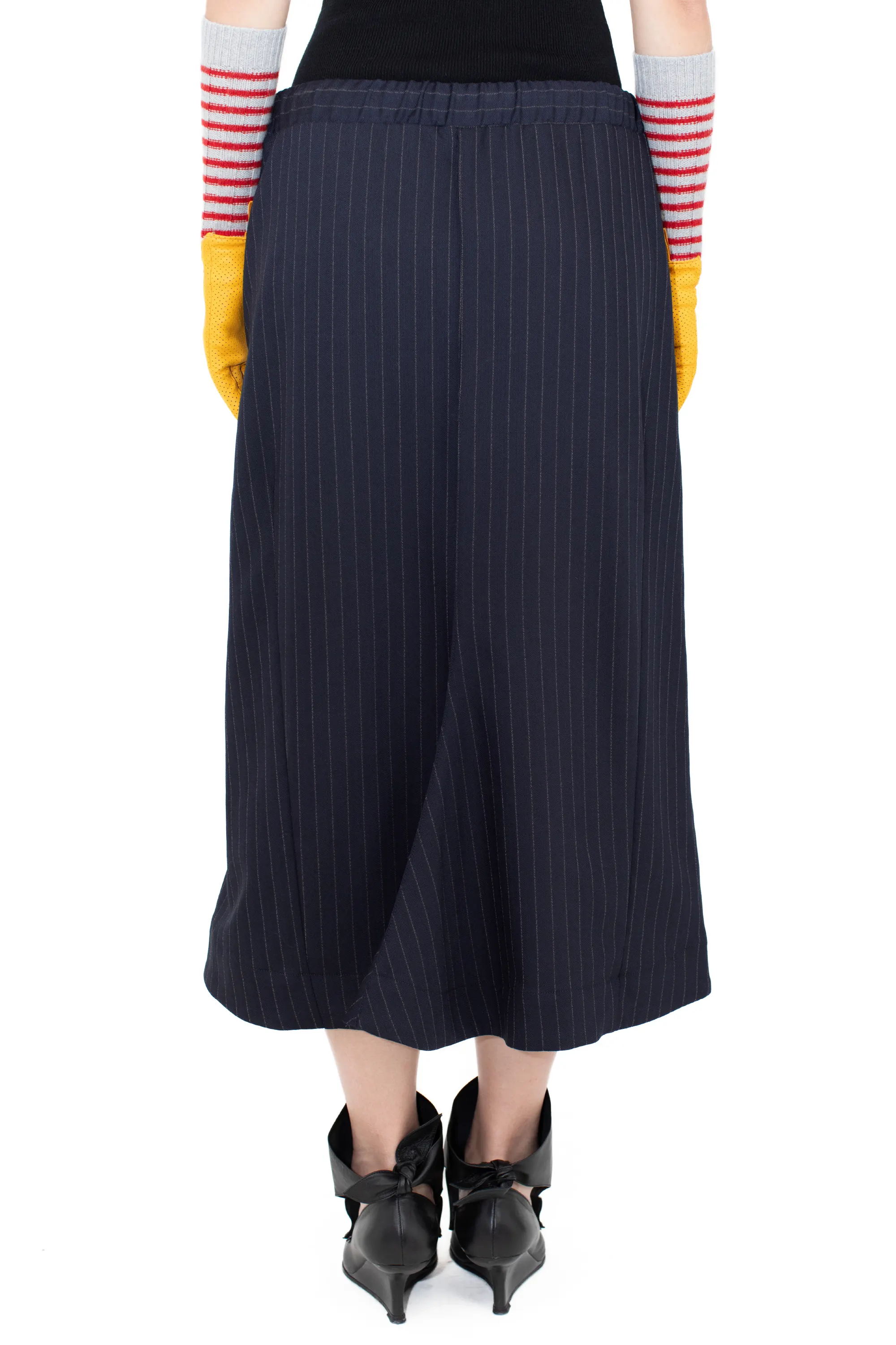 KIKO KOSTADINOV PLATH SKIRT - NAVY & CHALK WHITE