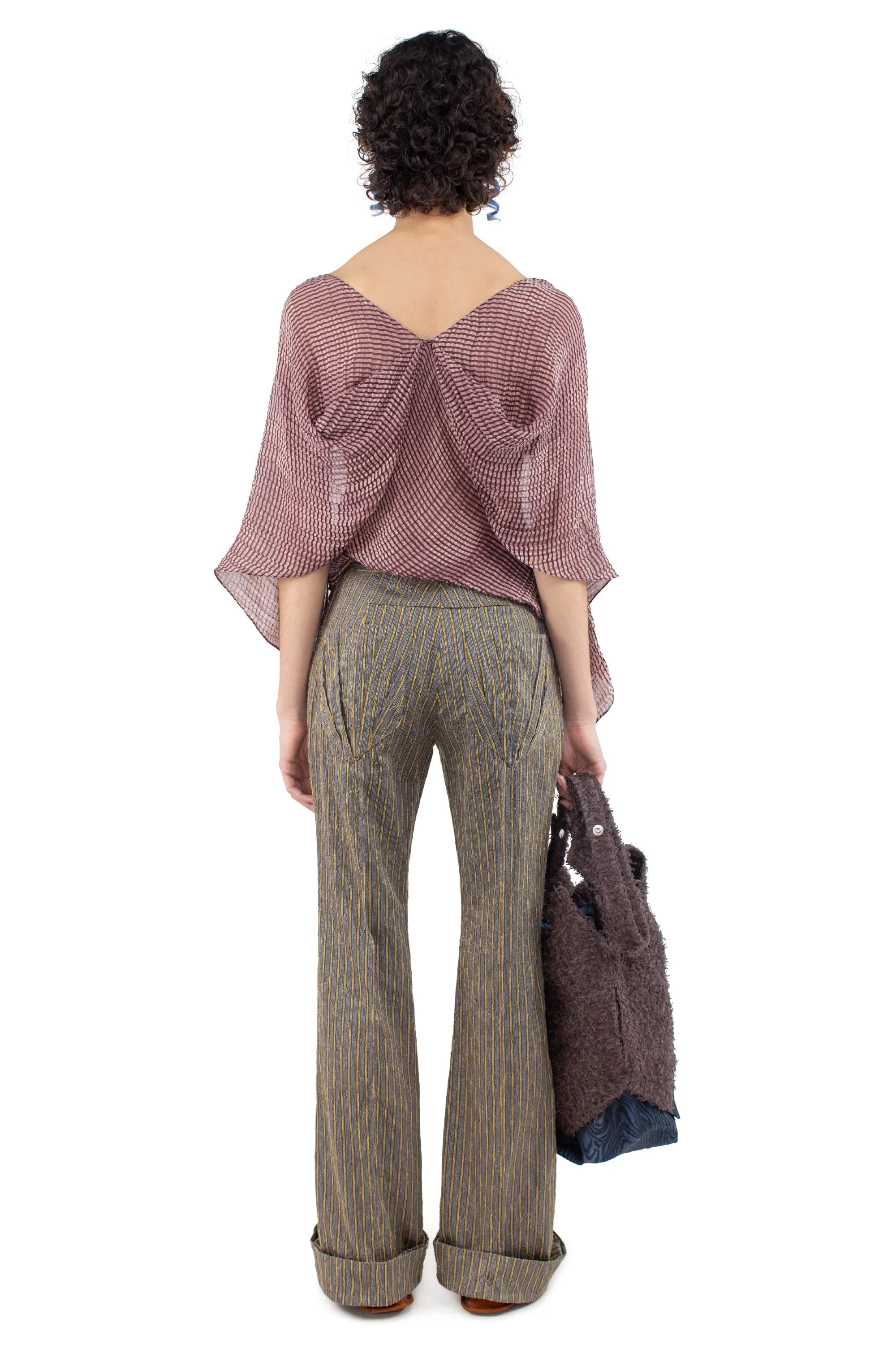 KIKO KOSTADINOV PLEXUS BLOUSE - BURGUNDY & PEARL