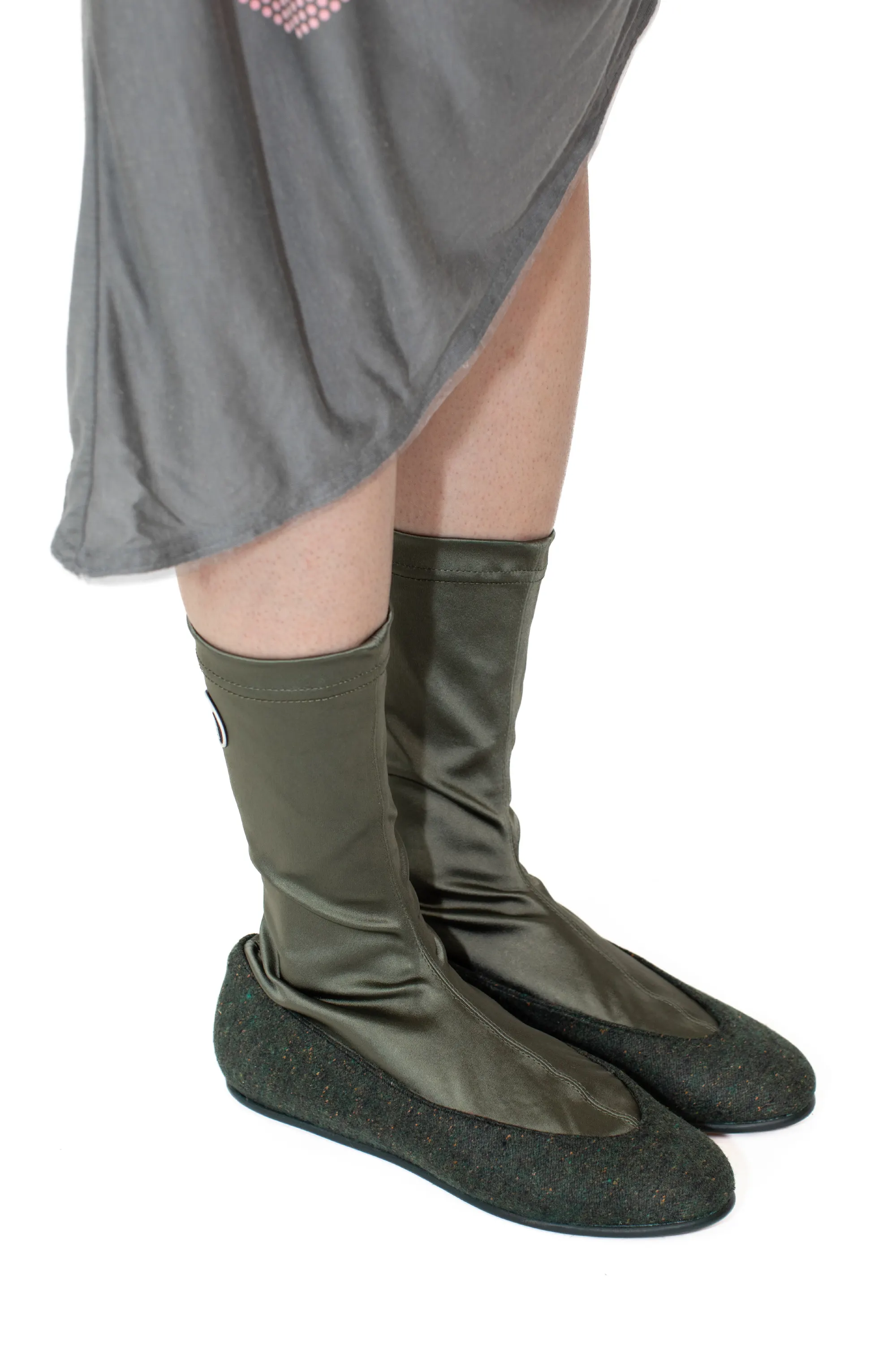 KIKO KOSTADINOV PROXIMA LOW BALLERINA - OLIVE GREEN