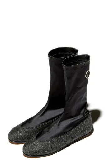 KIKO KOSTADINOV PROXIMA LOW BALLERINA - SPECKLED DARK GREY/BLACK