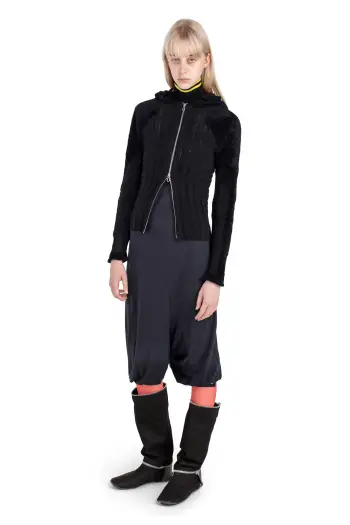 KIKO KOSTADINOV QUIMBY FITTED HOODED KNIT - EERIE BLACK