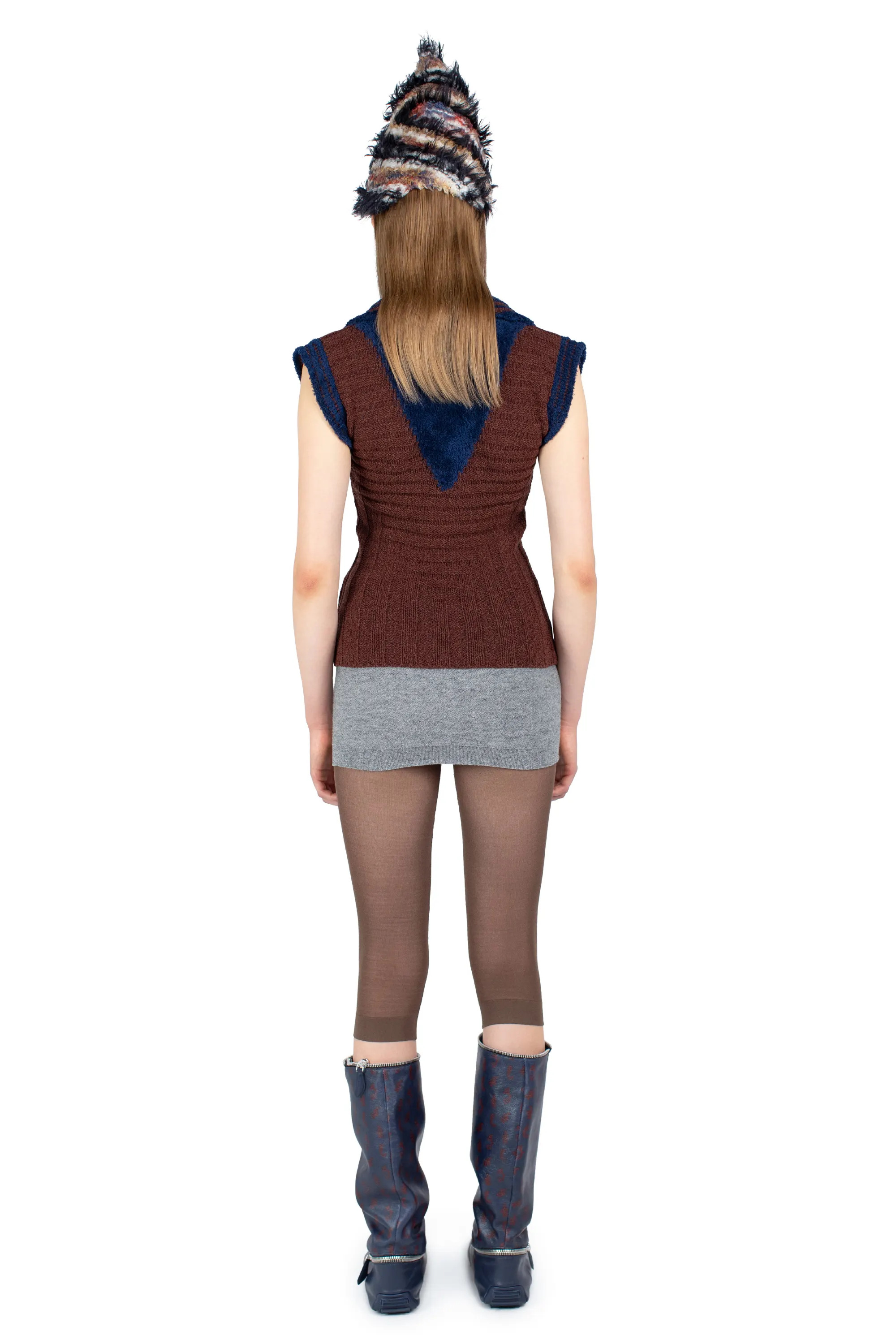 KIKO KOSTADINOV QUIMBY SLEEVELESS POLO - MAHOGANY BROWN