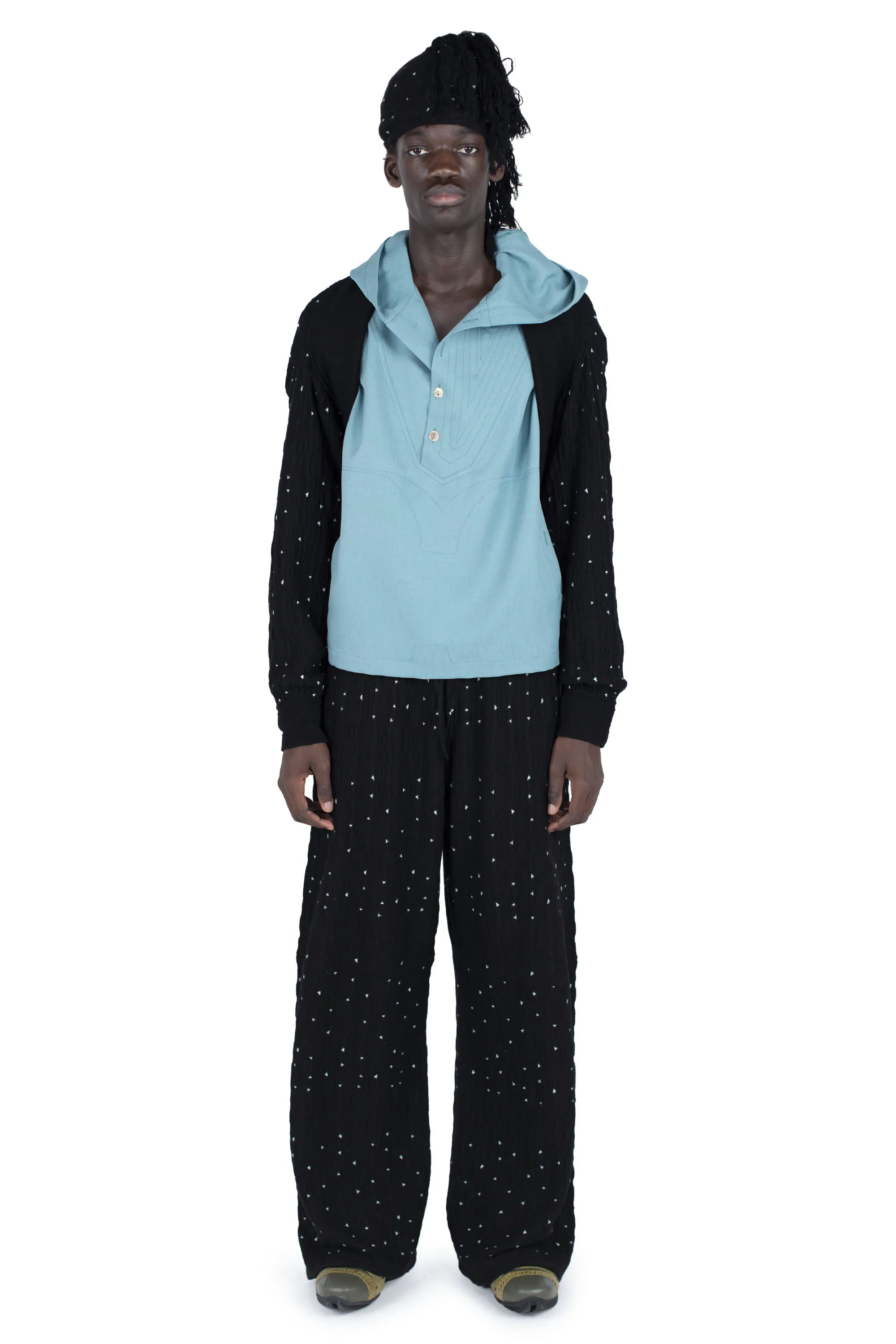 KIKO KOSTADINOV RADAY KNITTED BOLERO - NIGHT SKY