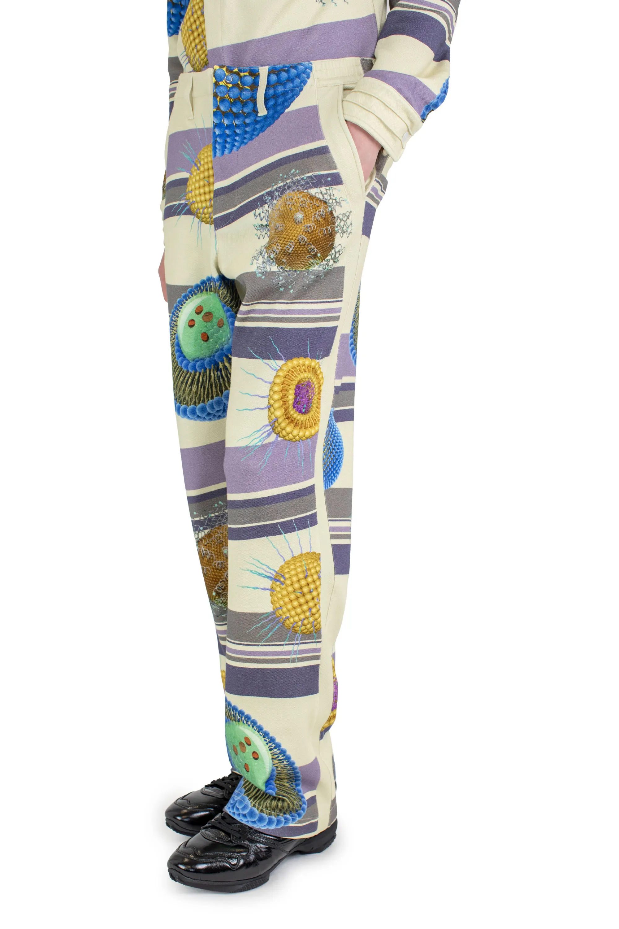 KIKO KOSTADINOV RIADIS PRINTED TROUSER - GREY GRAPHIC