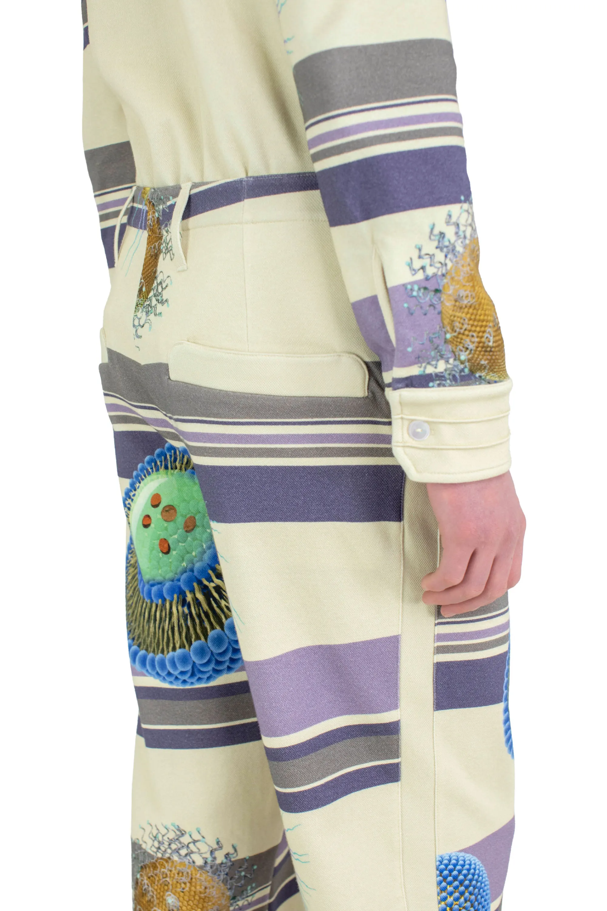 KIKO KOSTADINOV RIADIS PRINTED TROUSER - GREY GRAPHIC