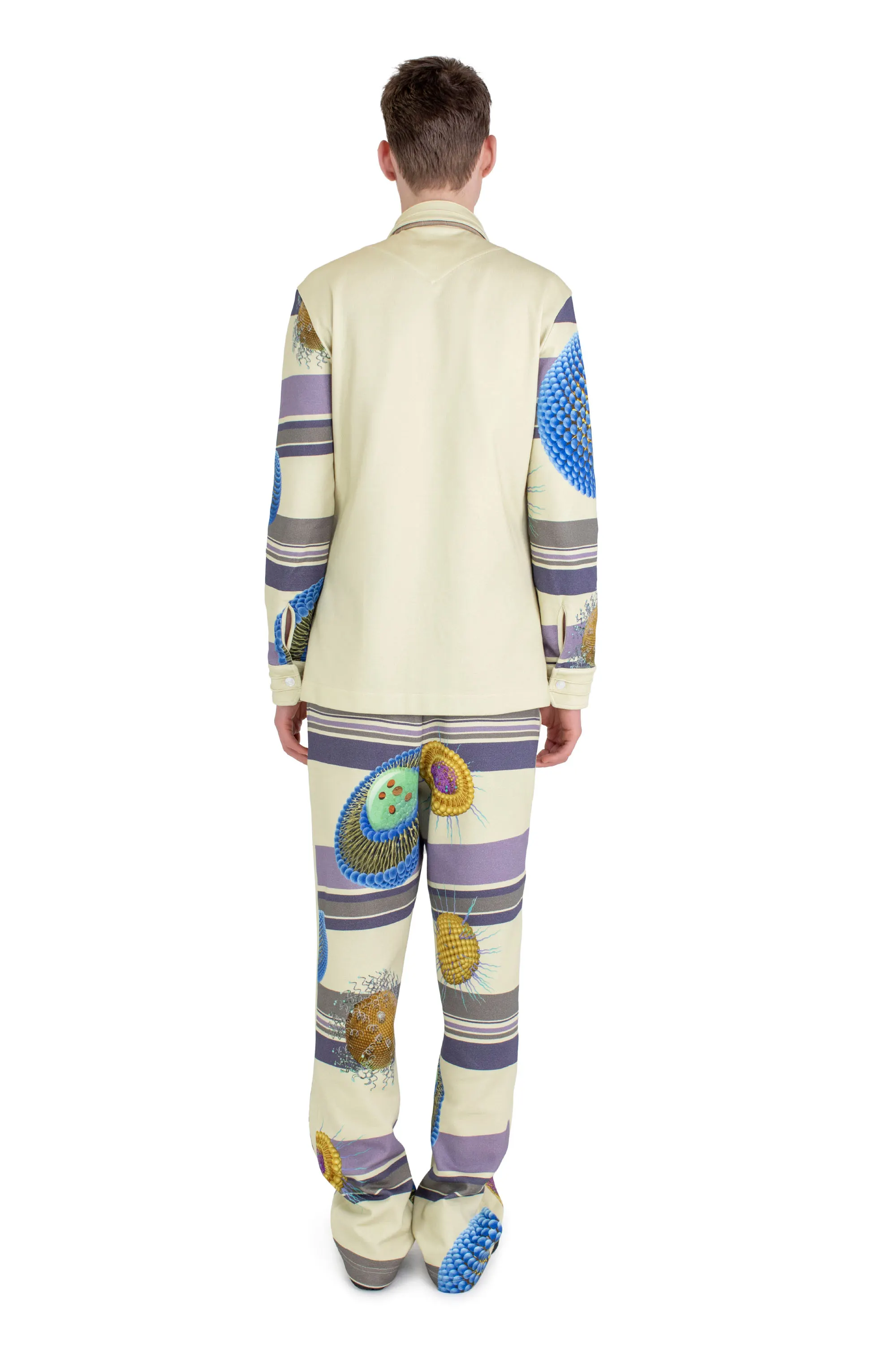 KIKO KOSTADINOV RIADIS PRINTED TROUSER - GREY GRAPHIC