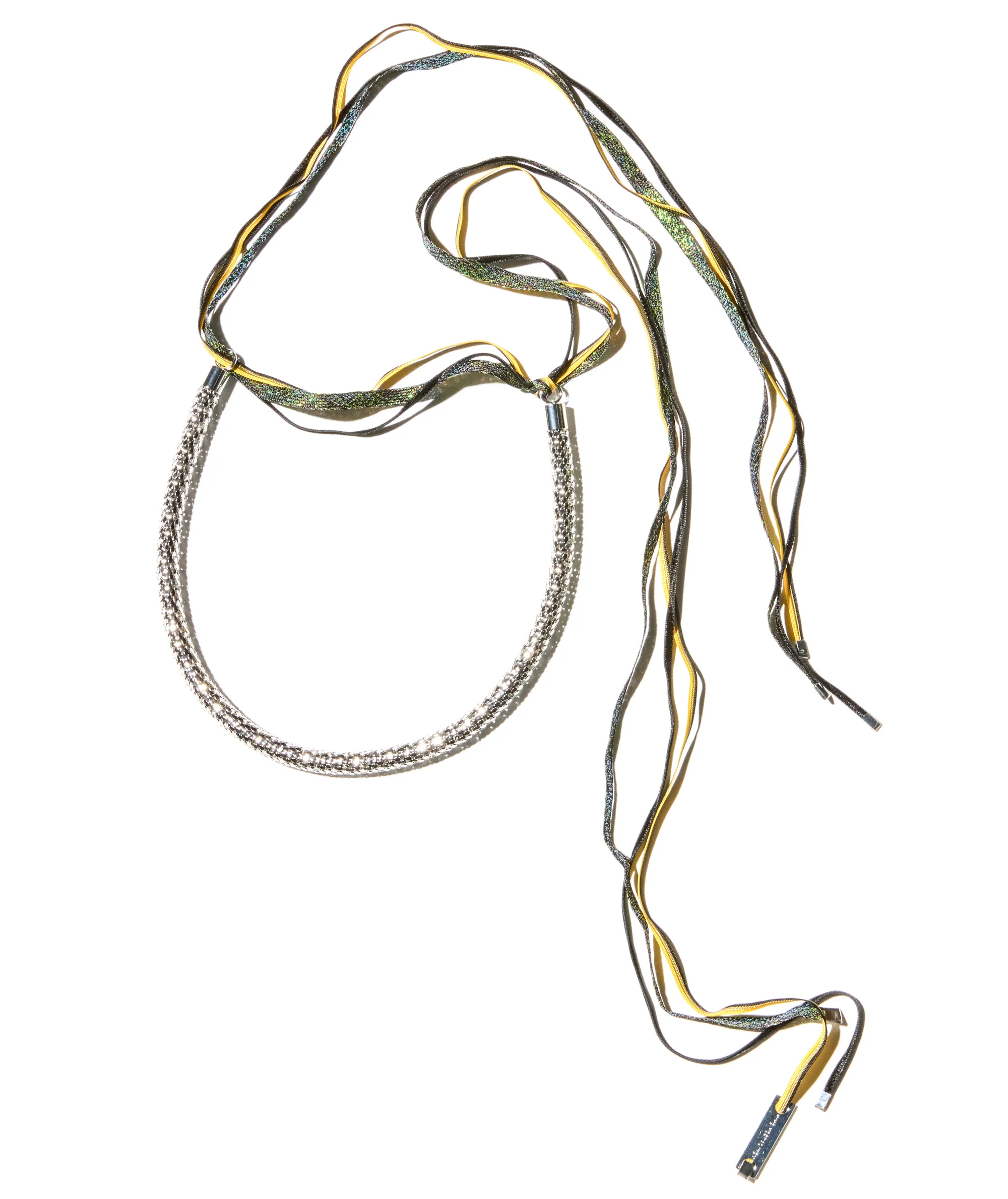 KIKO KOSTADINOV RIBBON NECKLACE - SILVER MULTI