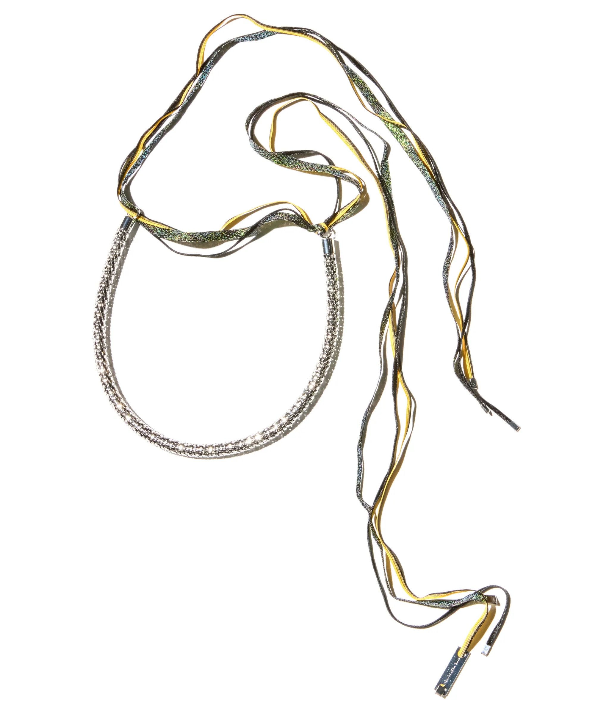 KIKO KOSTADINOV RIBBON NECKLACE - SILVER MULTI