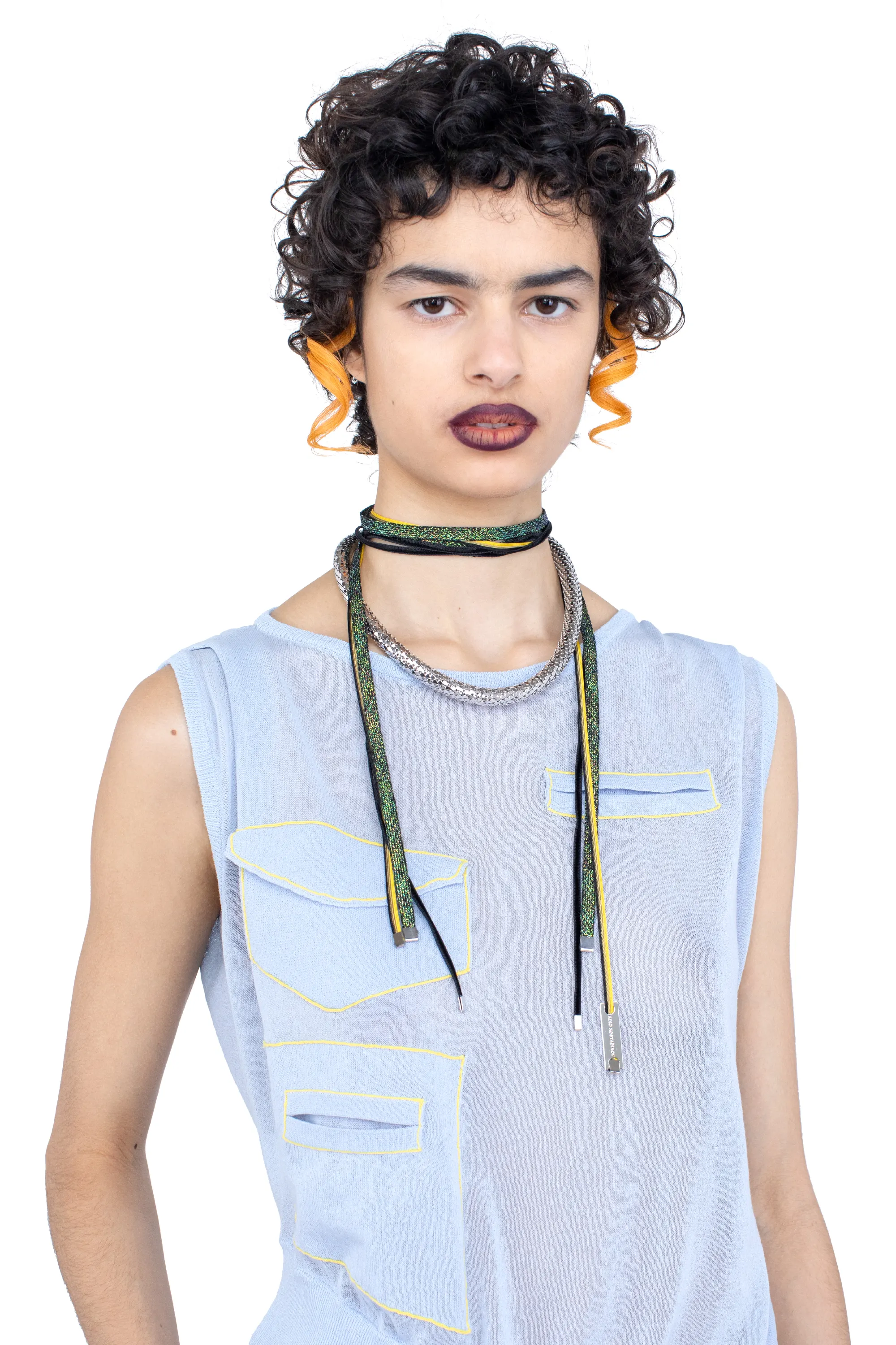 KIKO KOSTADINOV RIBBON NECKLACE - SILVER MULTI
