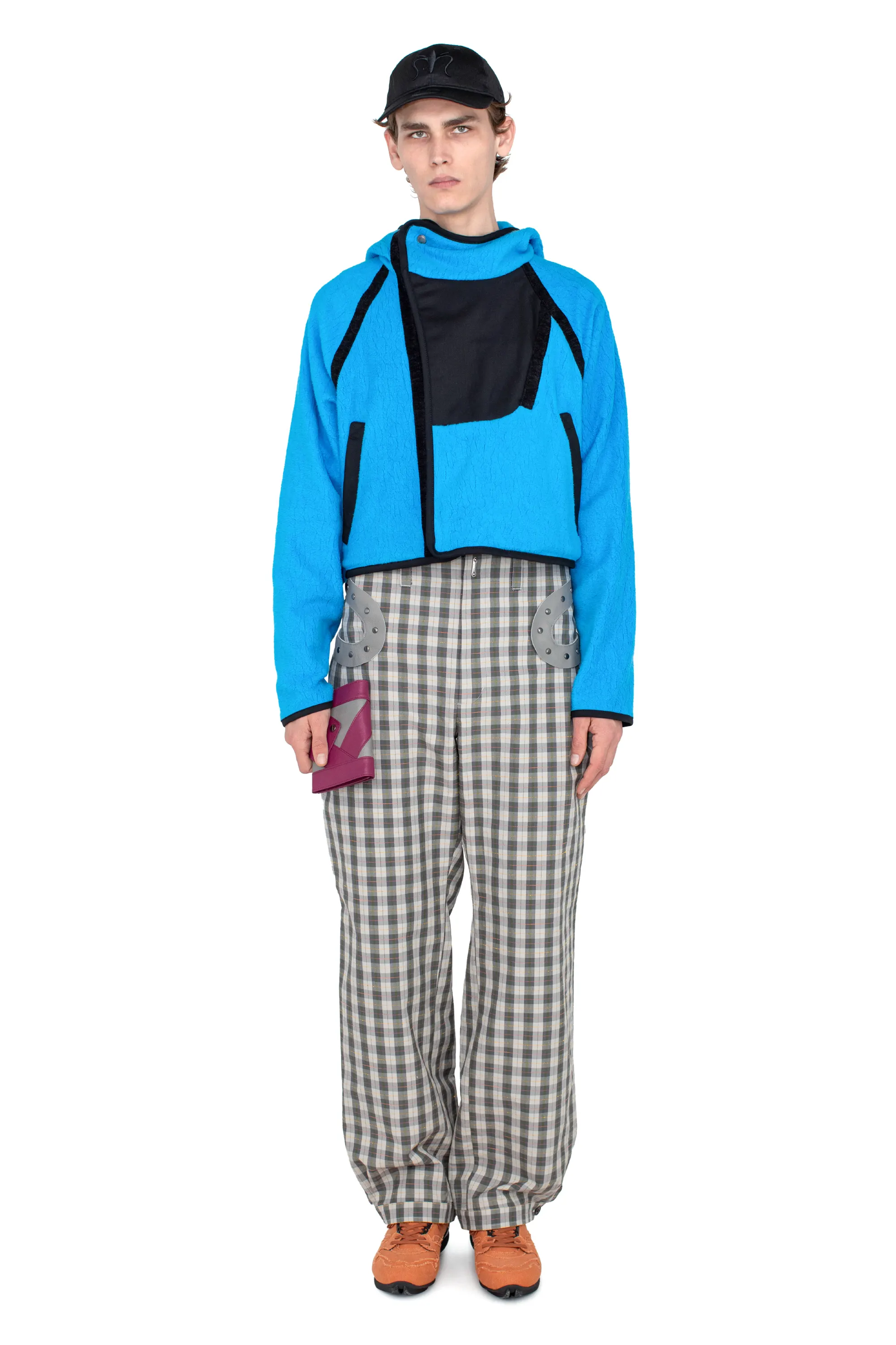 KIKO KOSTADINOV RICSI FLEECE HOODIE - STEEL BLUE