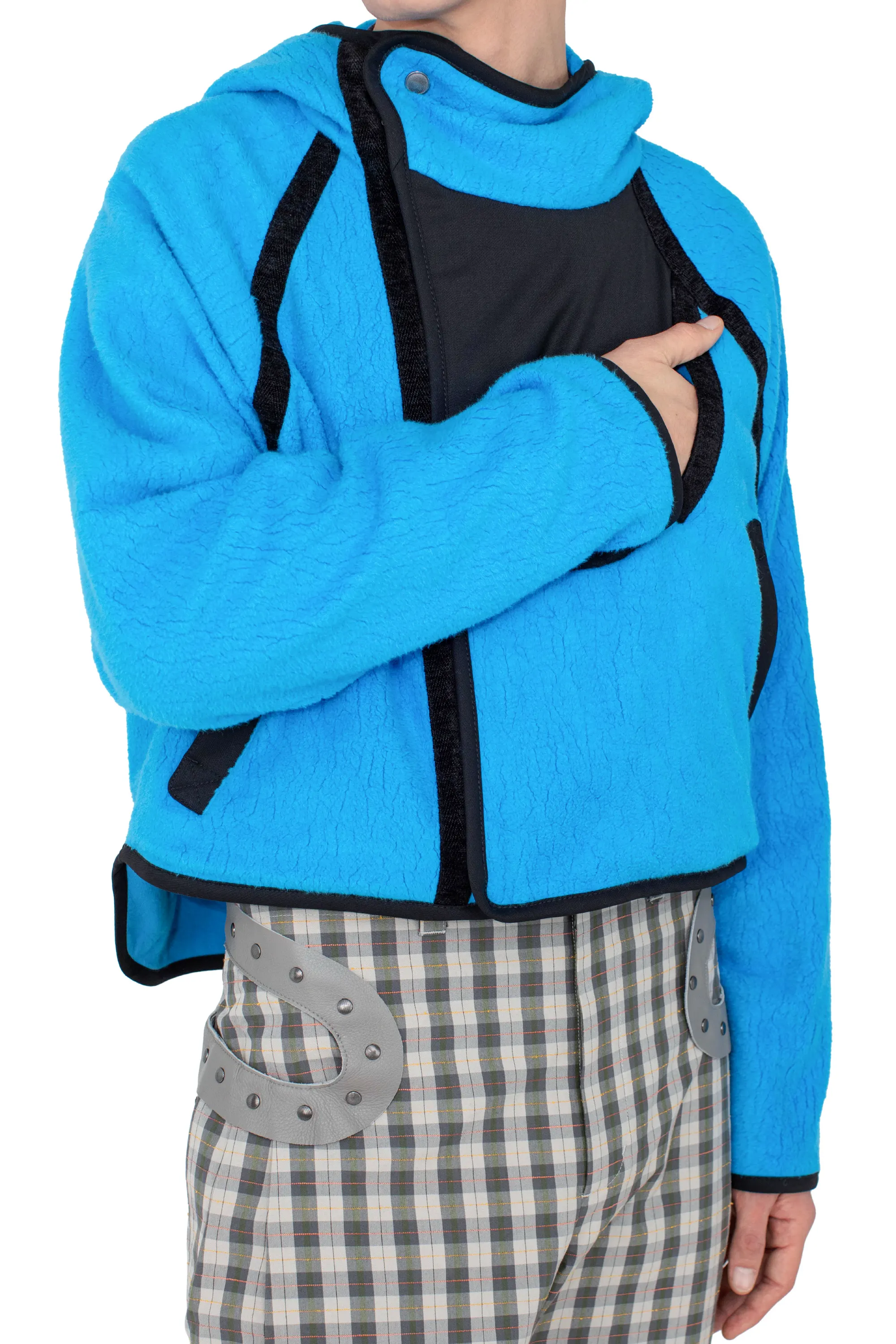 KIKO KOSTADINOV RICSI FLEECE HOODIE - STEEL BLUE