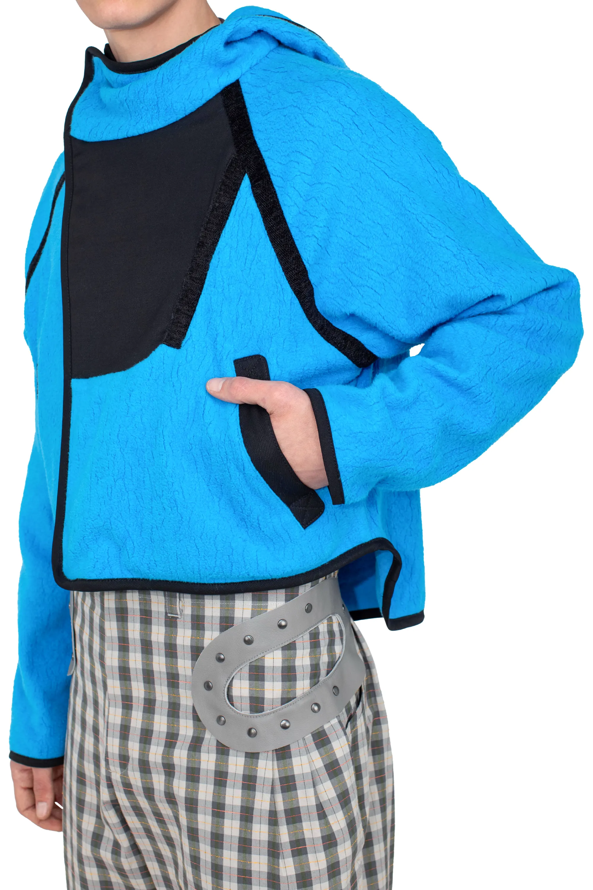 KIKO KOSTADINOV RICSI FLEECE HOODIE - STEEL BLUE