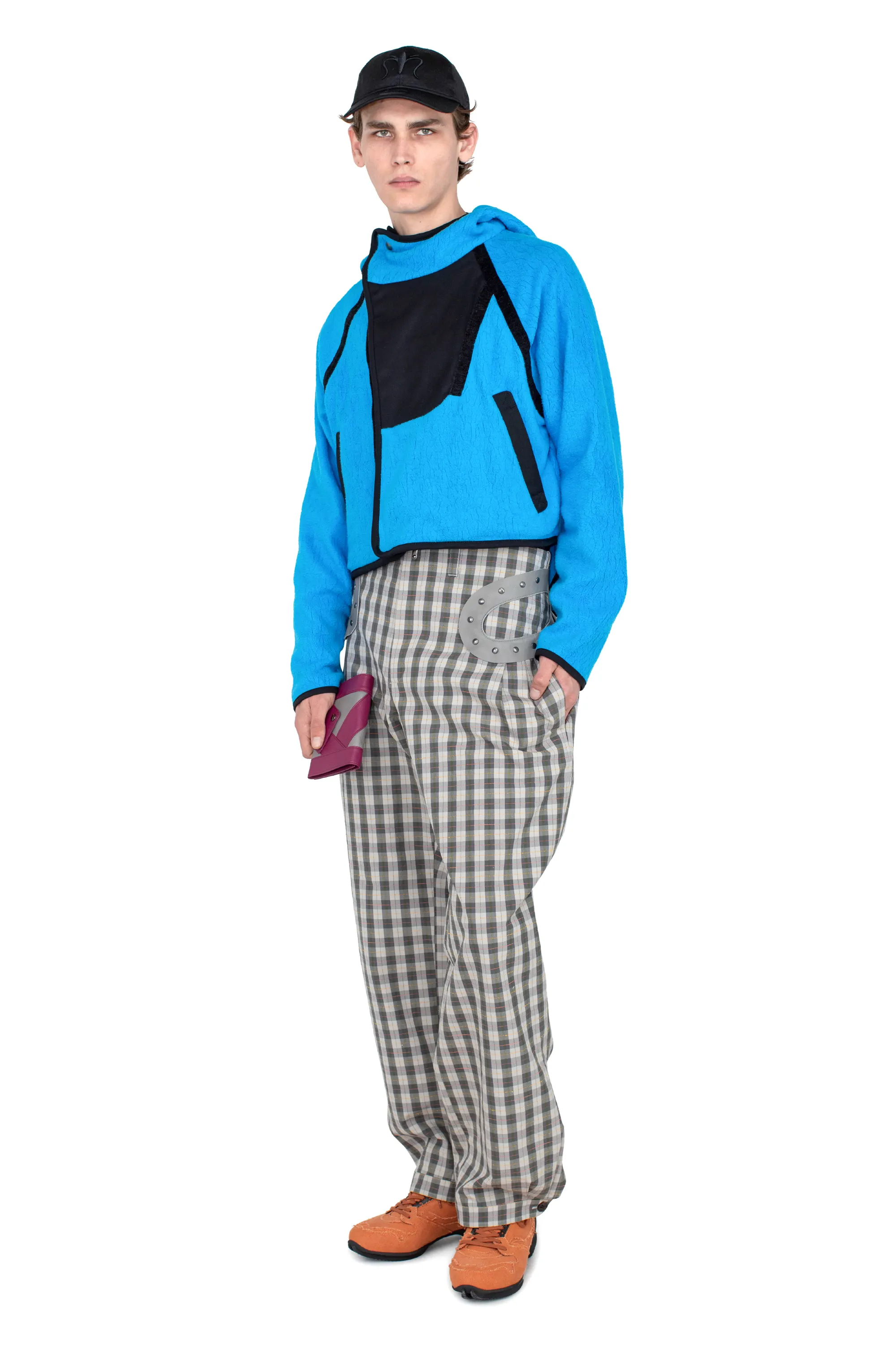 KIKO KOSTADINOV RICSI FLEECE HOODIE - STEEL BLUE