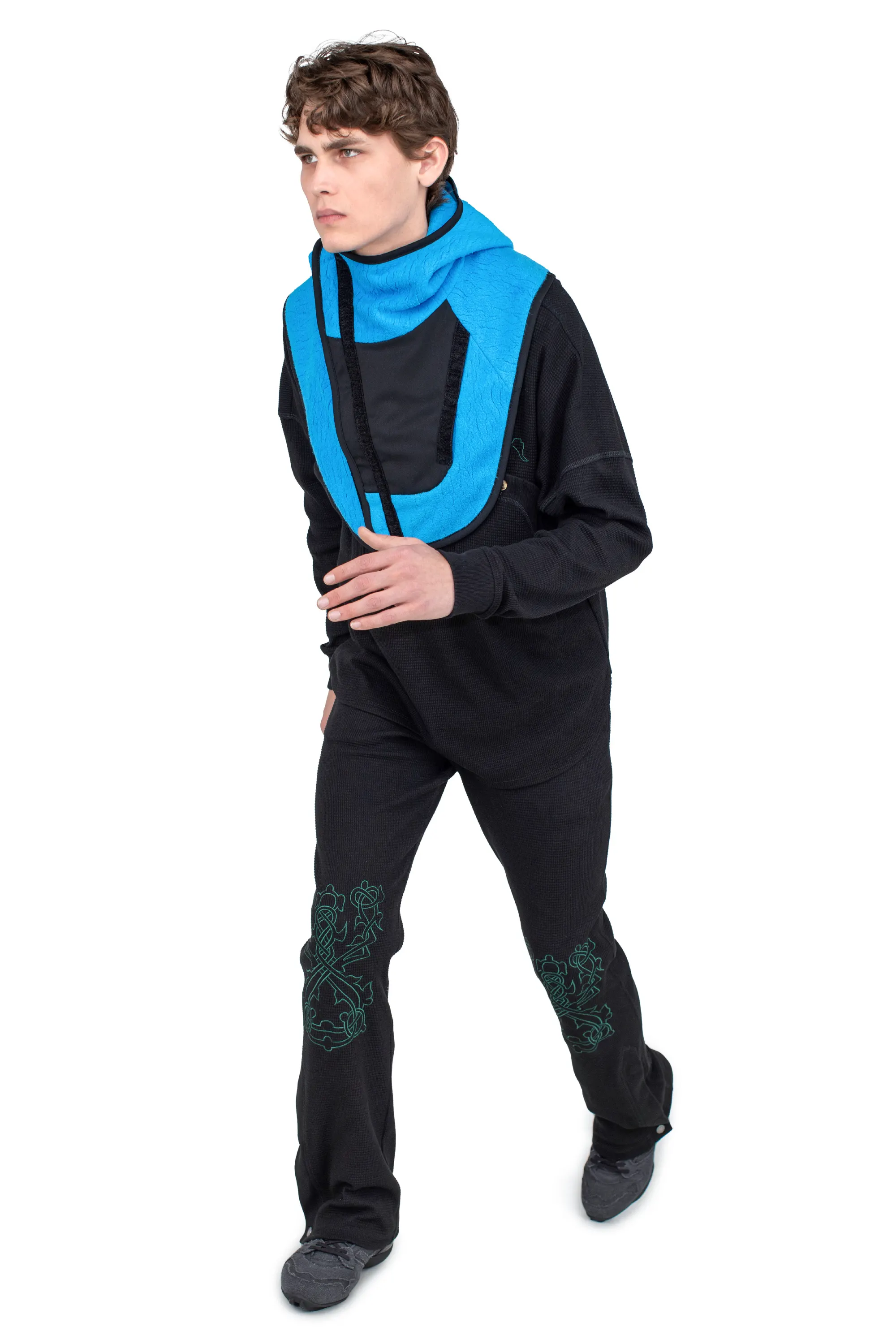 KIKO KOSTADINOV RICSI SHAGGY BALACLAVA - STEEL BLUE