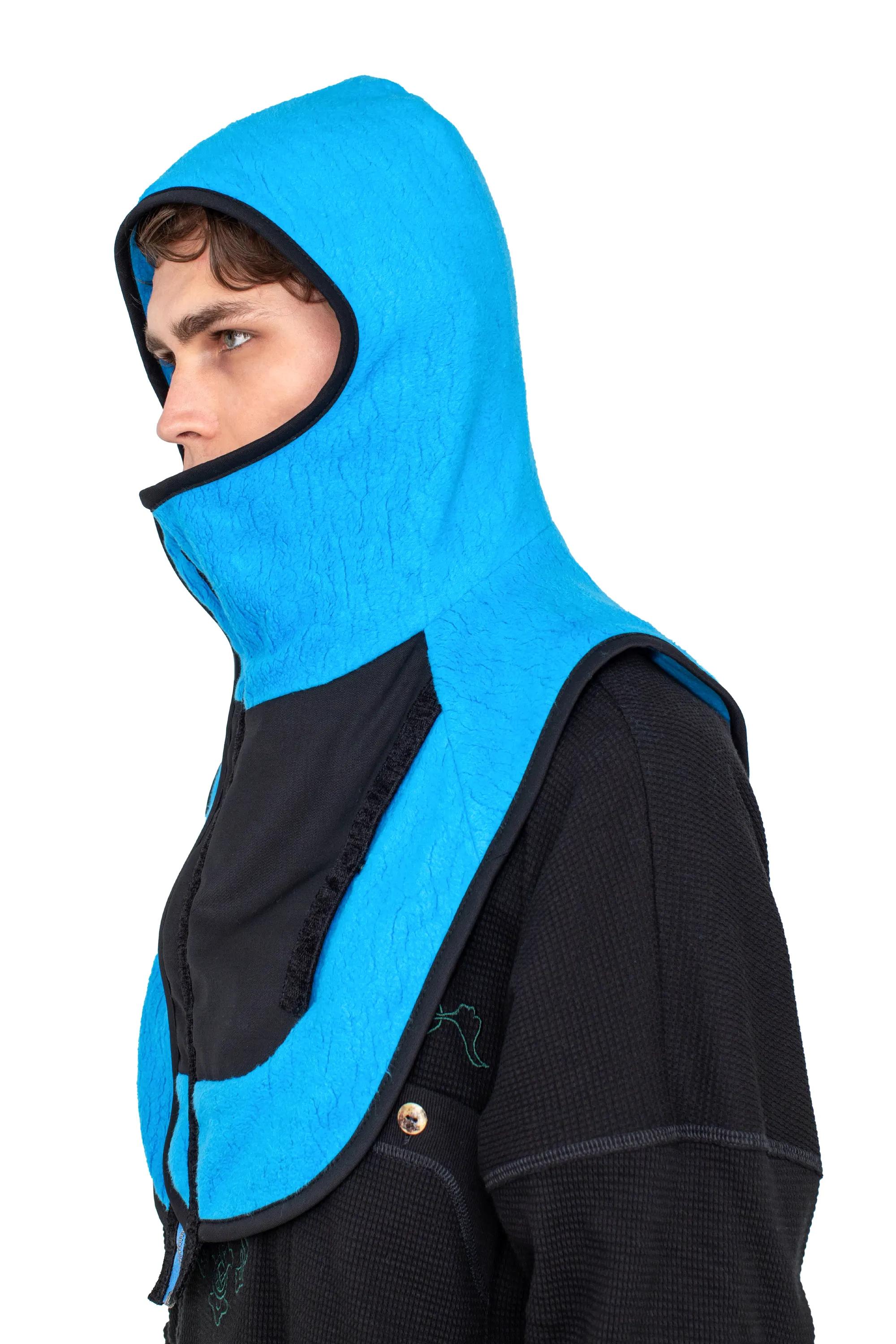 KIKO KOSTADINOV RICSI SHAGGY BALACLAVA - STEEL BLUE