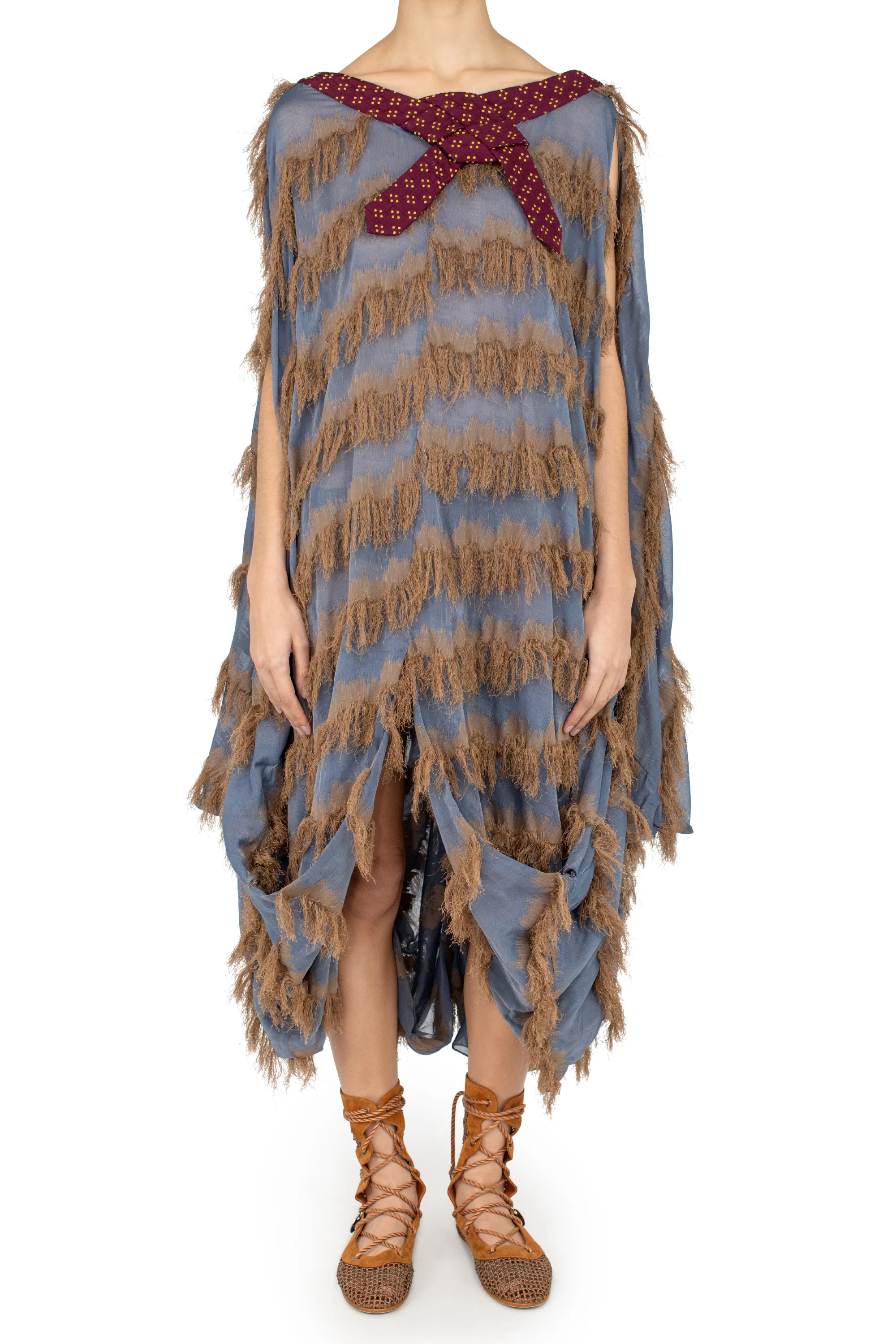 KIKO KOSTADINOV ROSSI DRESS - MARINER’S BLUE & SANDST