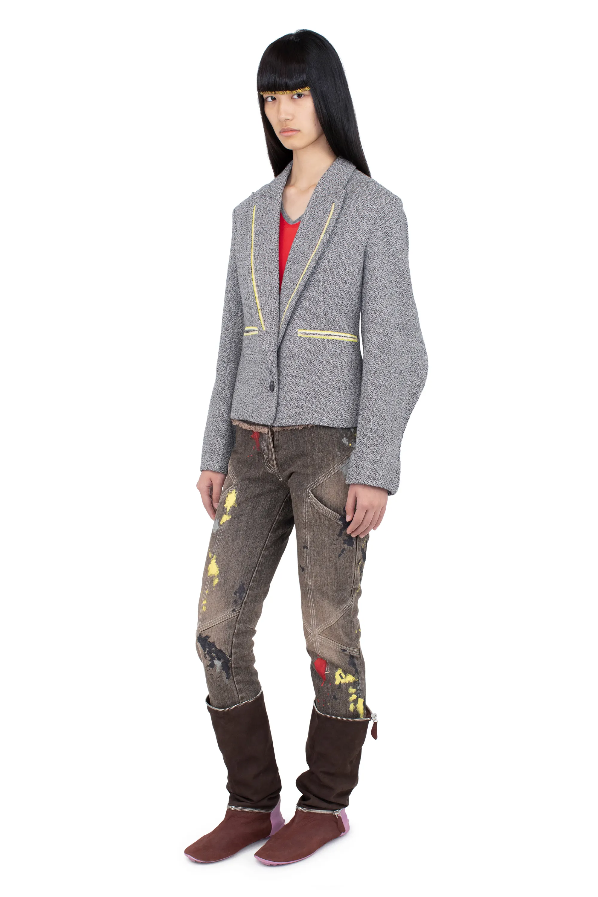 KIKO KOSTADINOV SENECA TAILORED JACKET - MONOCHROME GREY