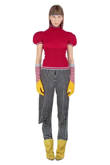 KIKO KOSTADINOV SIMONE KNIT TOP - CHERRY RED