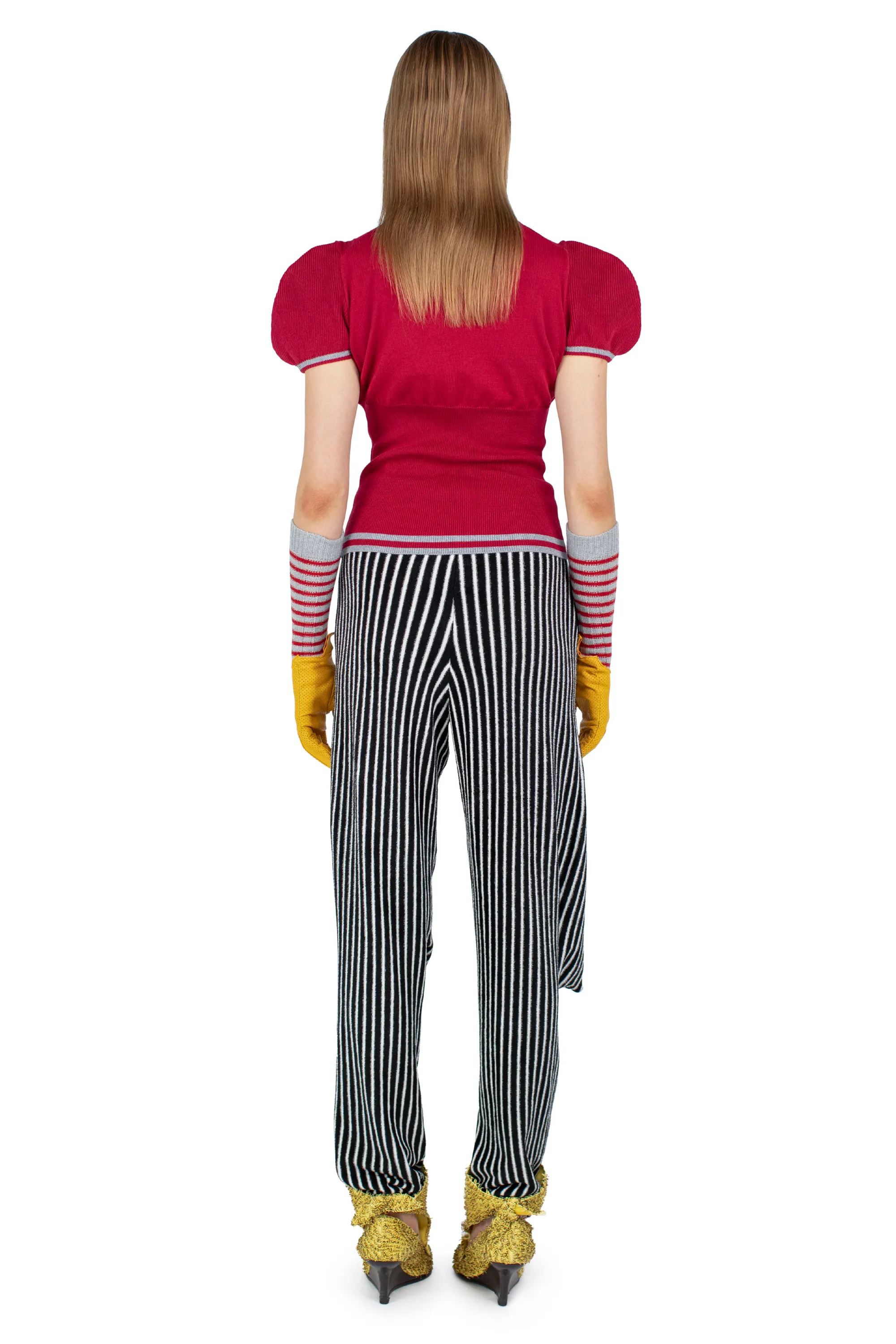 KIKO KOSTADINOV SIMONE KNIT TOP - CHERRY RED