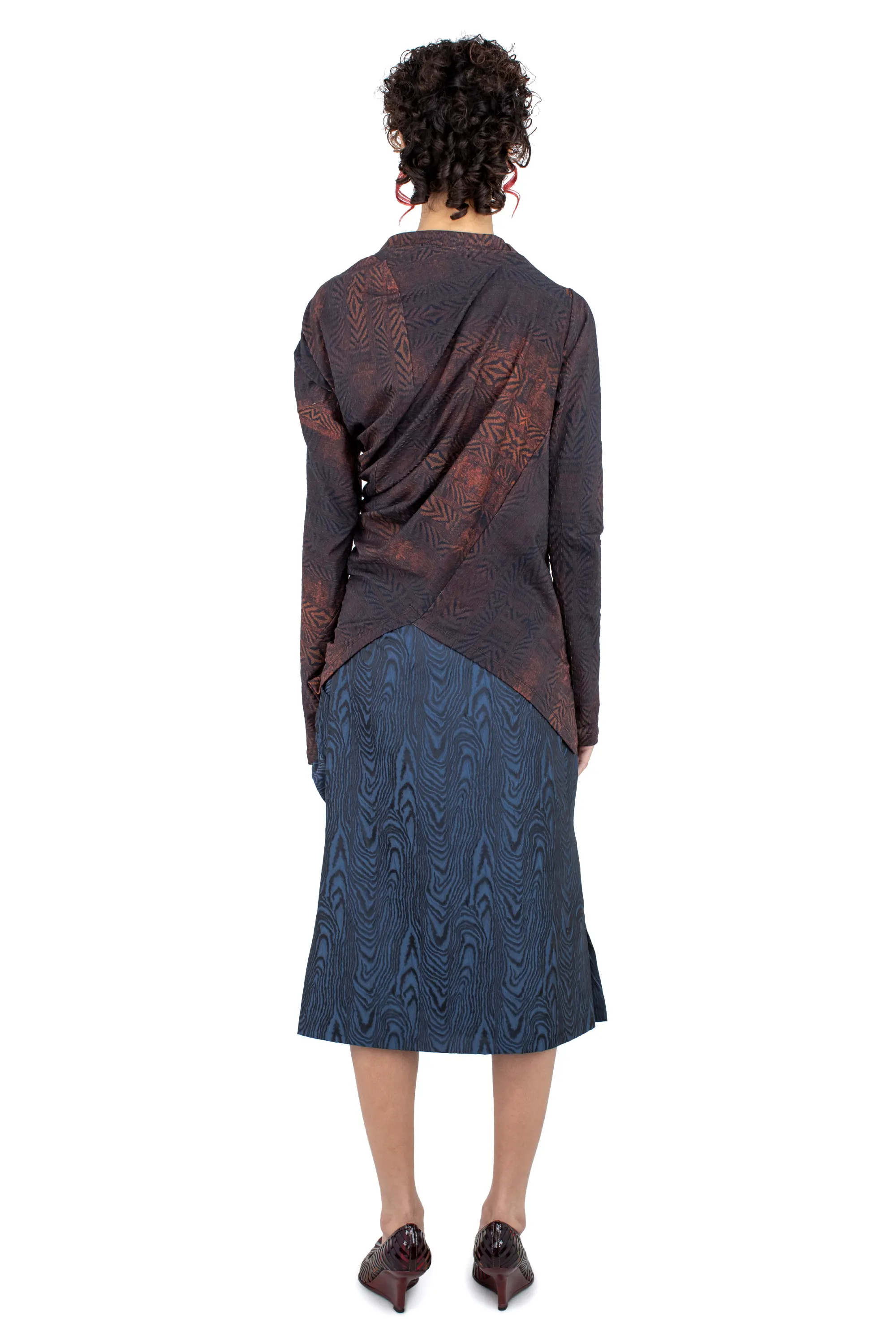 KIKO KOSTADINOV SIMPSON TOP - FEATHER PRINT
