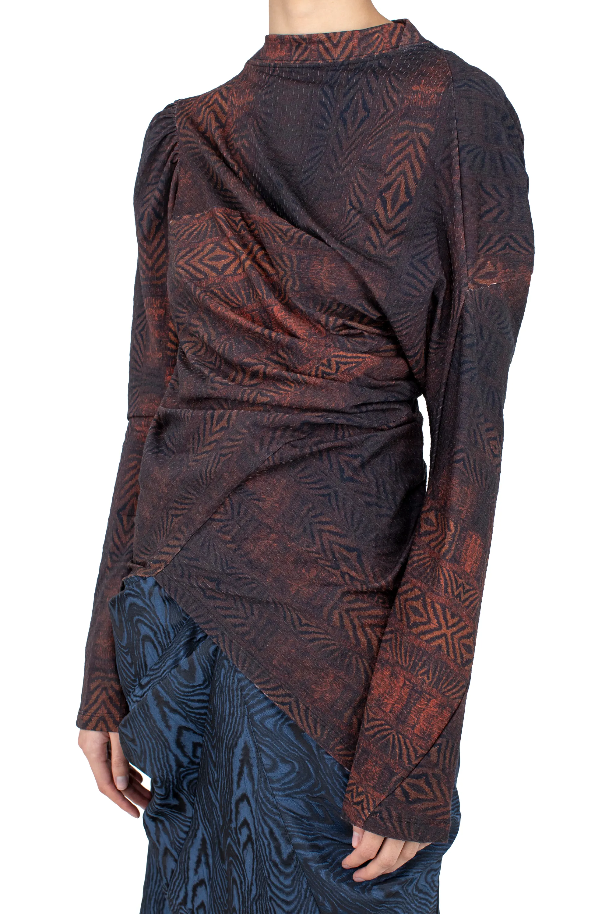 KIKO KOSTADINOV SIMPSON TOP - FEATHER PRINT