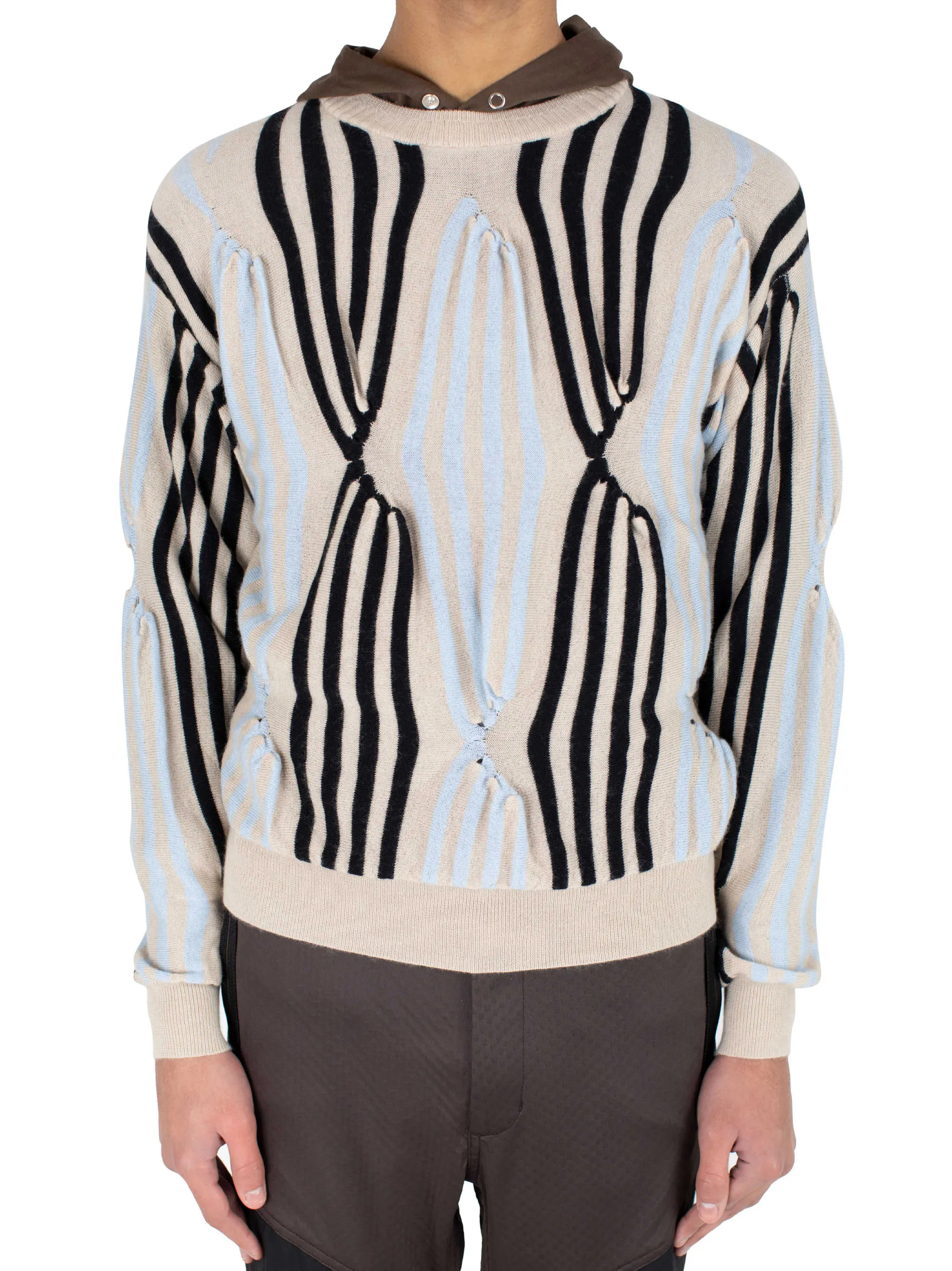 KIKO KOSTADINOV SOLIX JUMPER - BEIGE / BLACK / L BLUE
