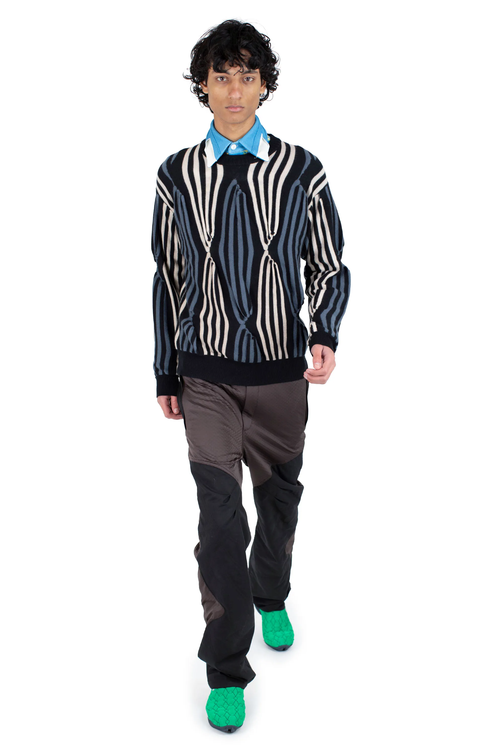 KIKO KOSTADINOV SOLIX JUMPER - BLACK / BEIGE / GREEN GREY